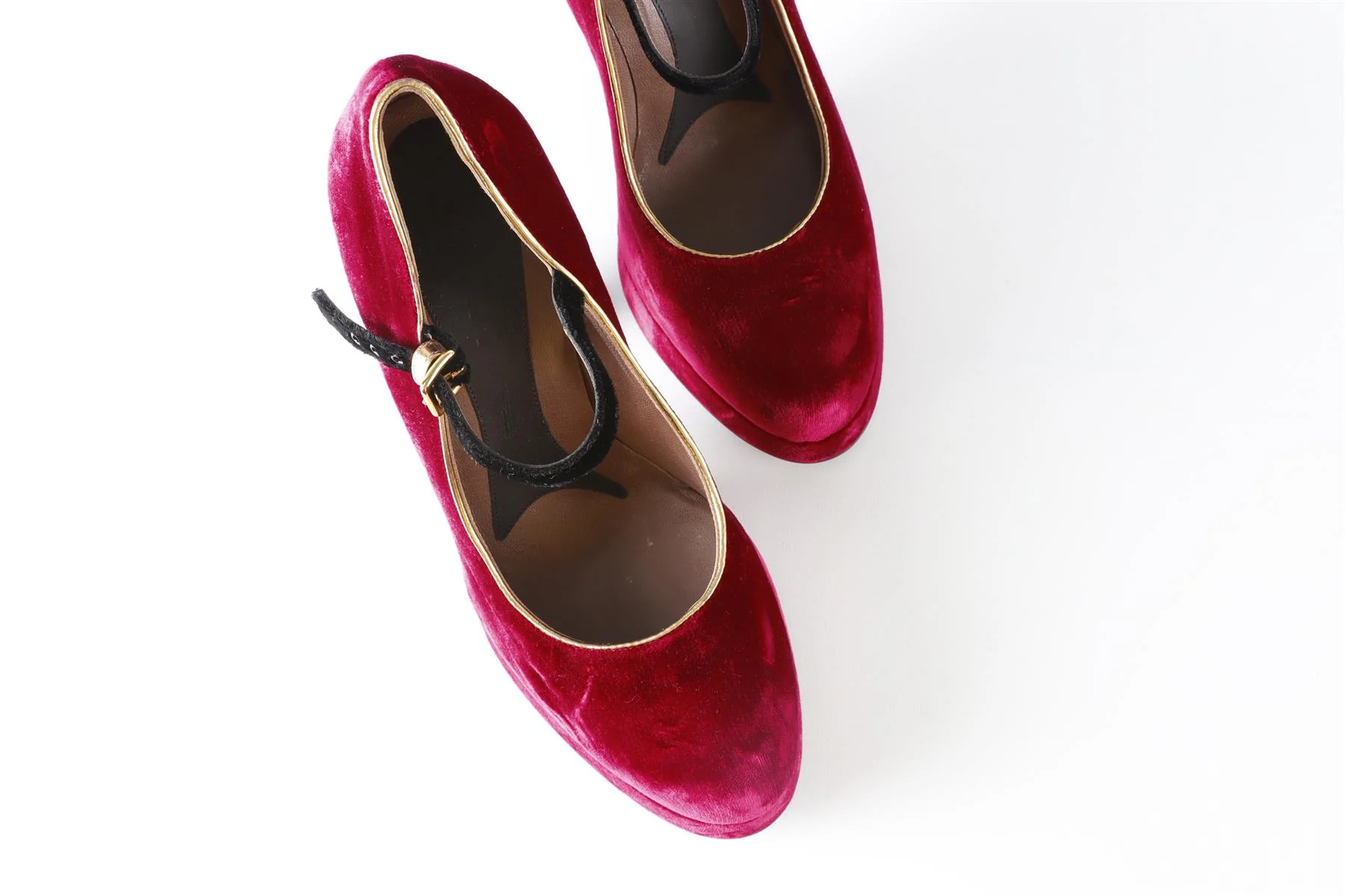 MARNI RED VELVET PLATFORM PUMPS EU 40 UK 7 US 10 - Image 4