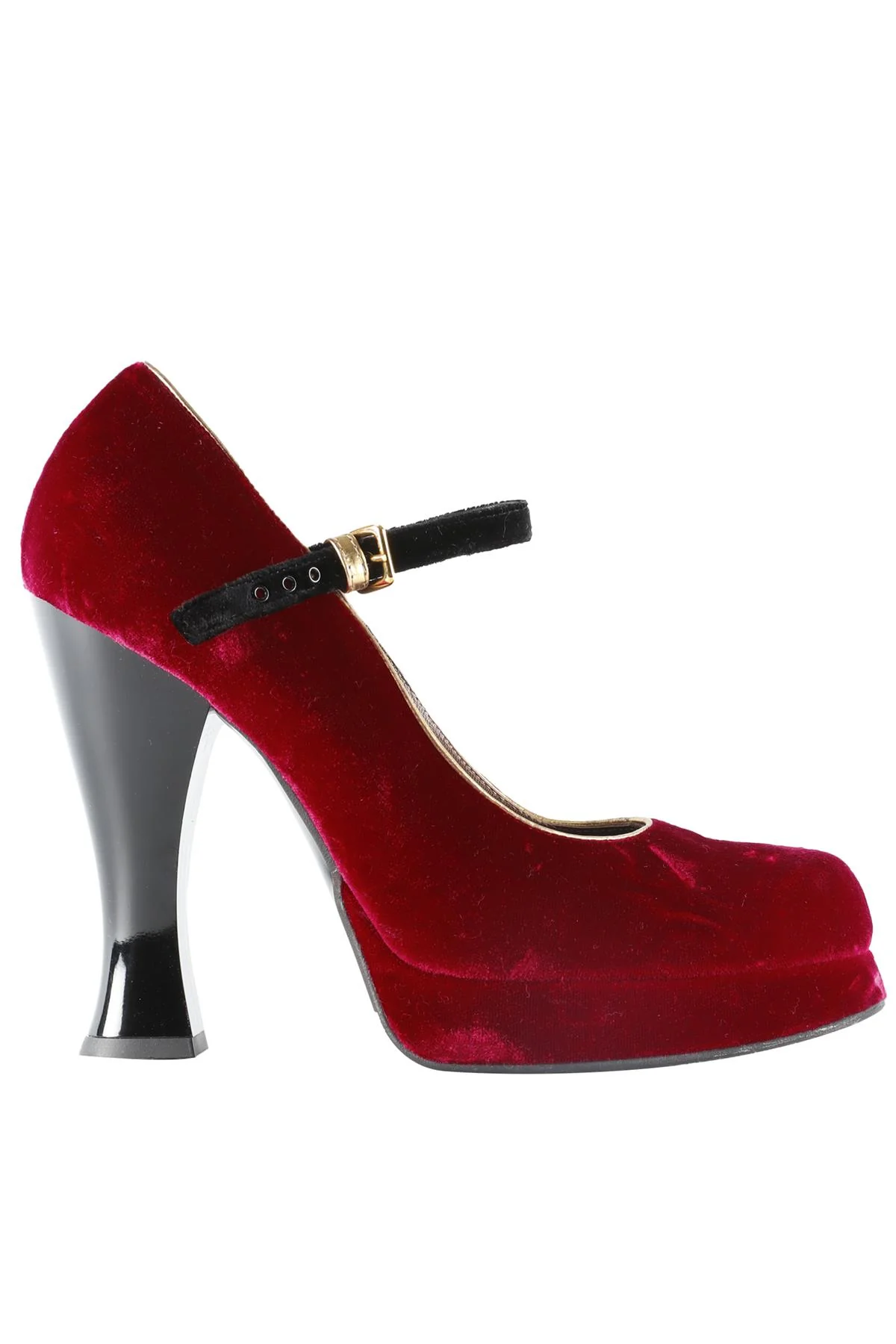 MARNI RED VELVET PLATFORM PUMPS EU 40 UK 7 US 10 - Image 7