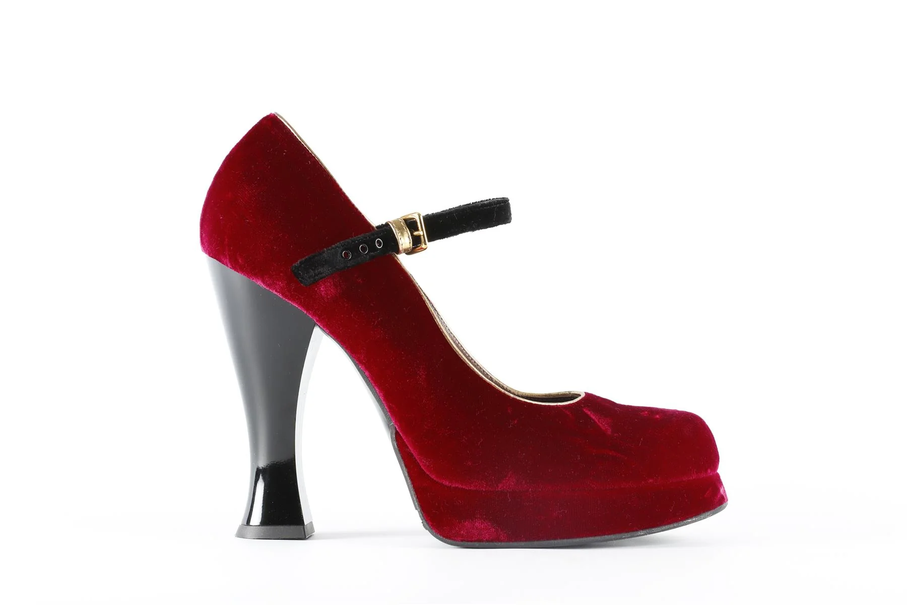 MARNI RED VELVET PLATFORM PUMPS EU 40 UK 7 US 10 - Image 8