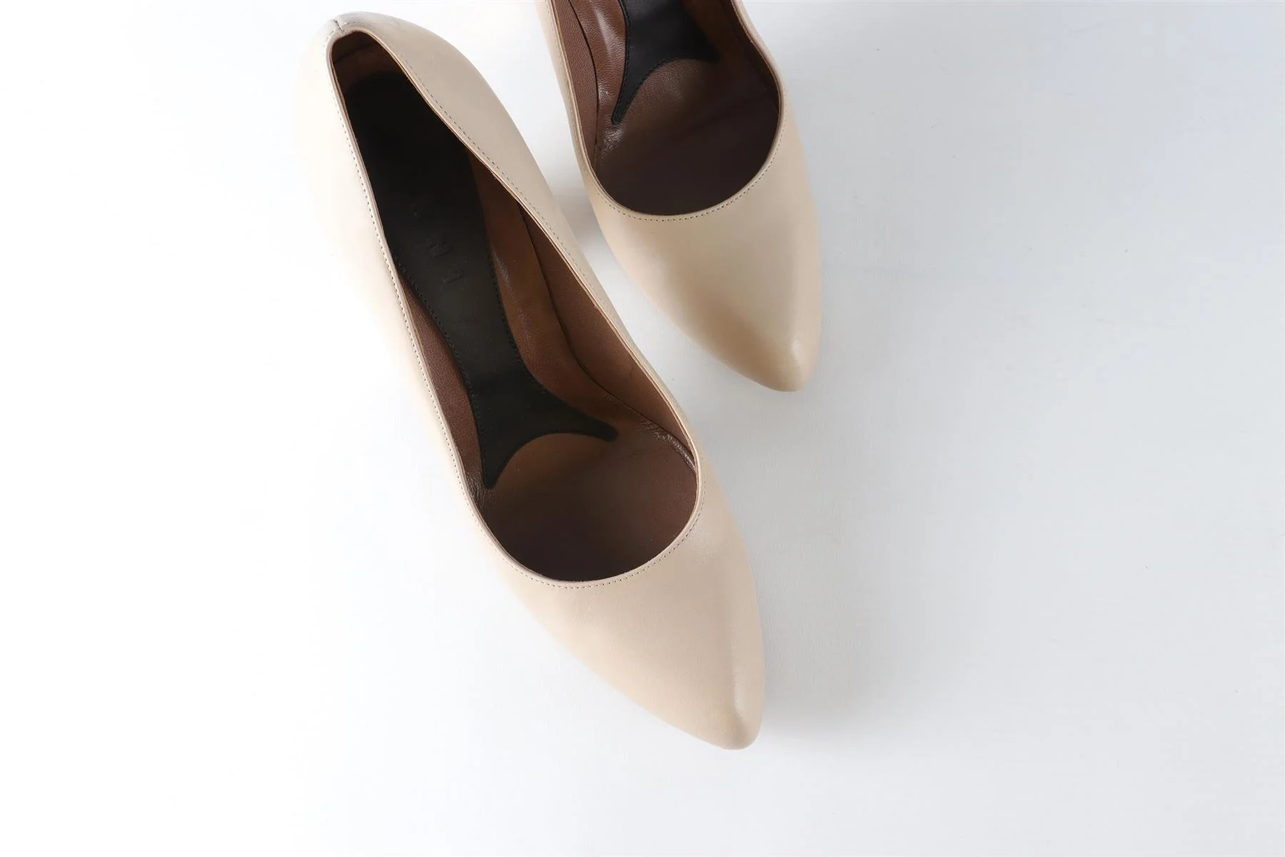 MARNI TAUPE LEATHER PUMPS EU 39.5 UK 6.5 US 9.5 - Image 4