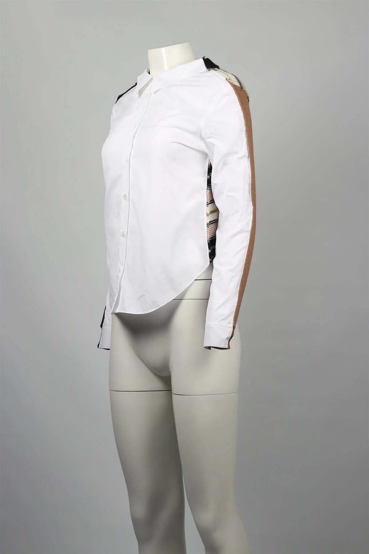 MARNI WHITE COTTON AND KNIT SHIRT IT 42 UK 10 - Image 3