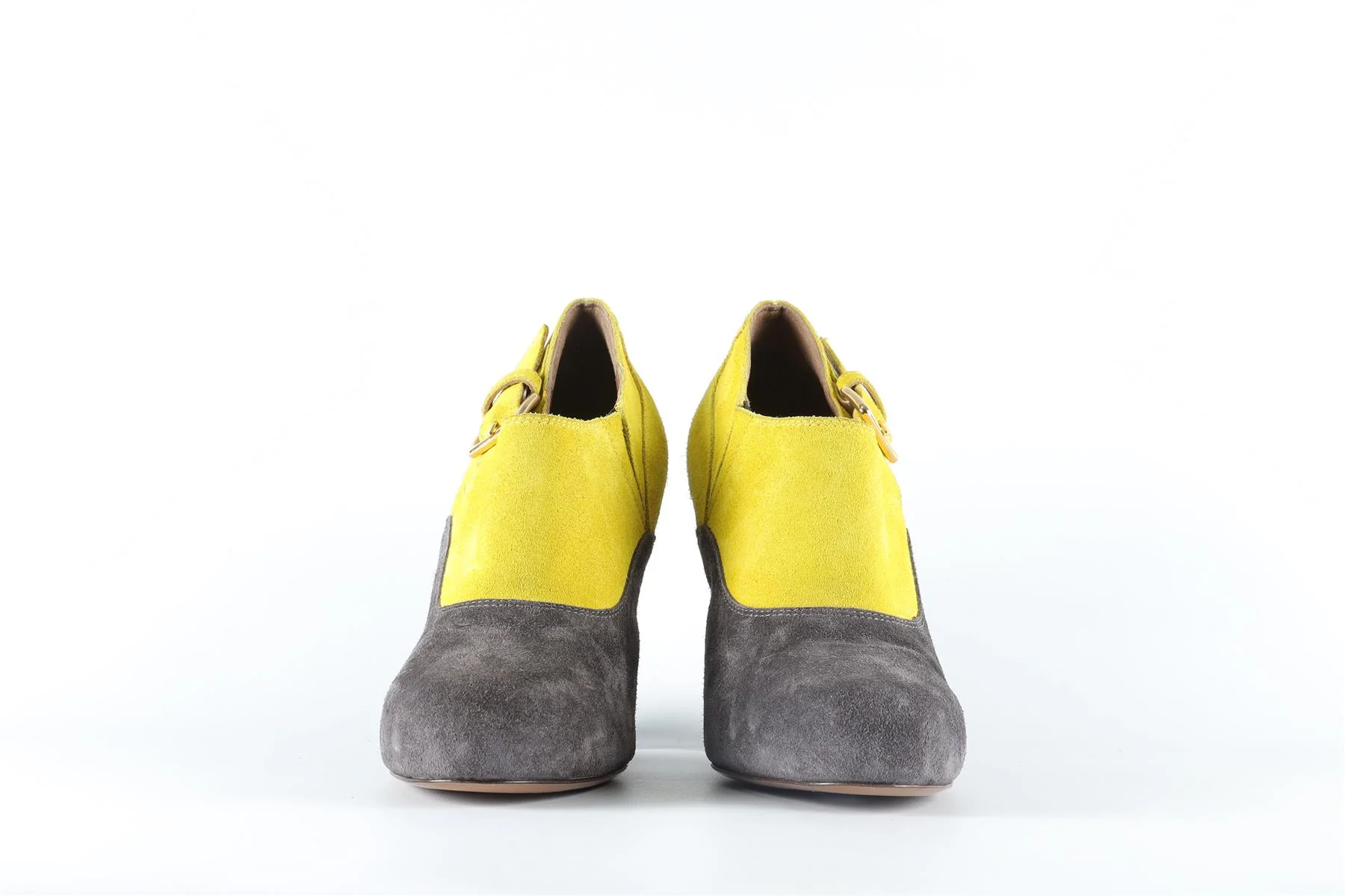 MARNI YELLOW AND GREY SUEDE ANKLE BOOTS EU 39 UK 6 US 9 - Image 3