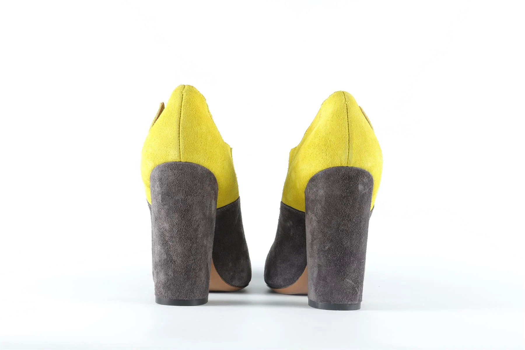 MARNI YELLOW AND GREY SUEDE ANKLE BOOTS EU 39 UK 6 US 9 - Image 5