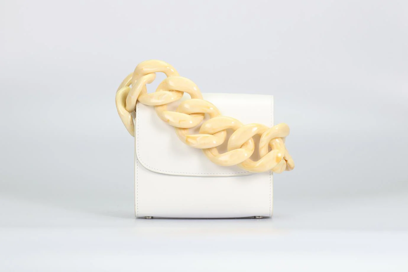 MARQUES ALMEDIA CHAIN DETAILED LEATHER TOTE BAG - Image 3