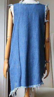 MARQUES ALMEIDA ASYMMETRICAL DENIM FRAYED DRESS SMALL - Image 6