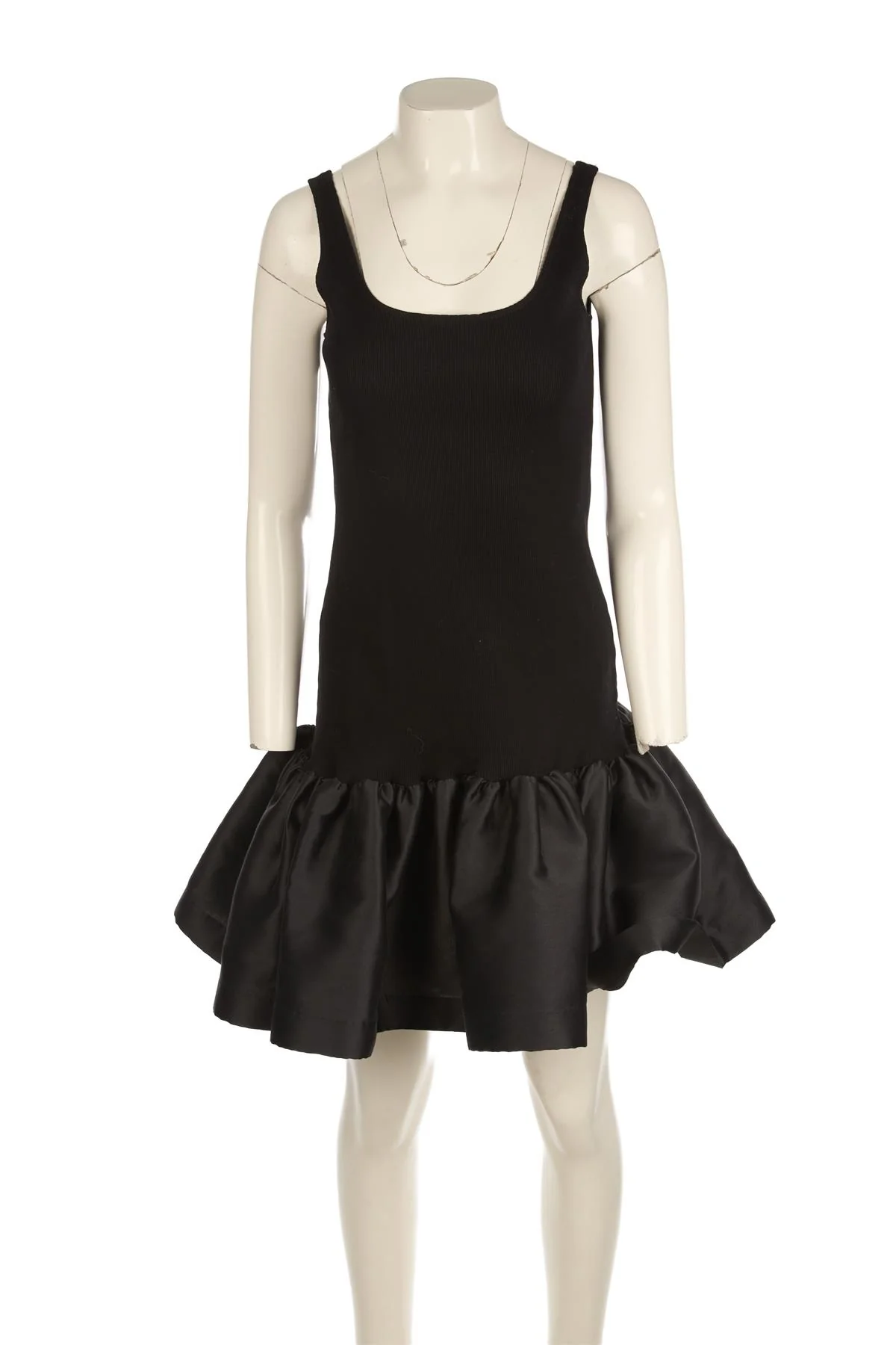 MARQUES/ALMEIDA BLACK COTTON MINI DRESS SMALL - Image 2