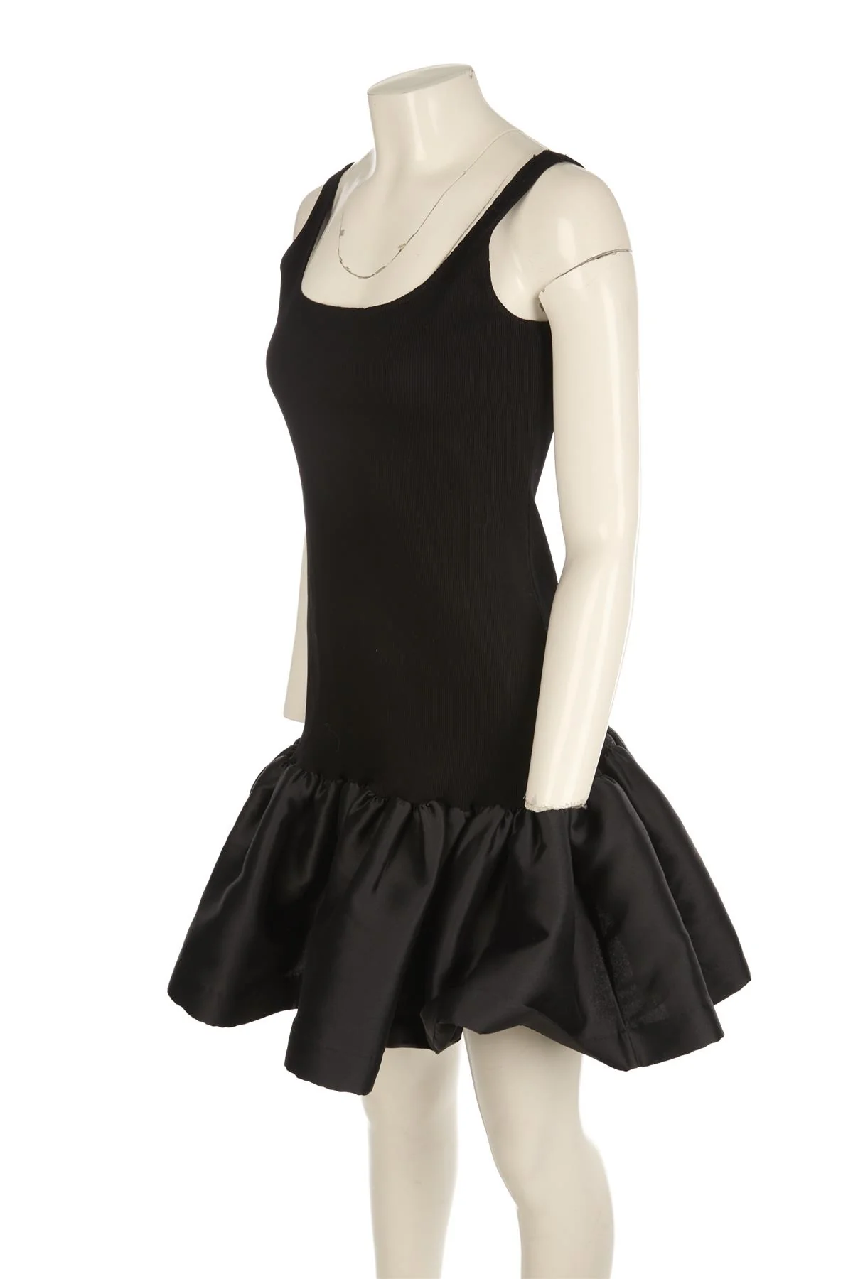 MARQUES/ALMEIDA BLACK COTTON MINI DRESS SMALL - Image 3