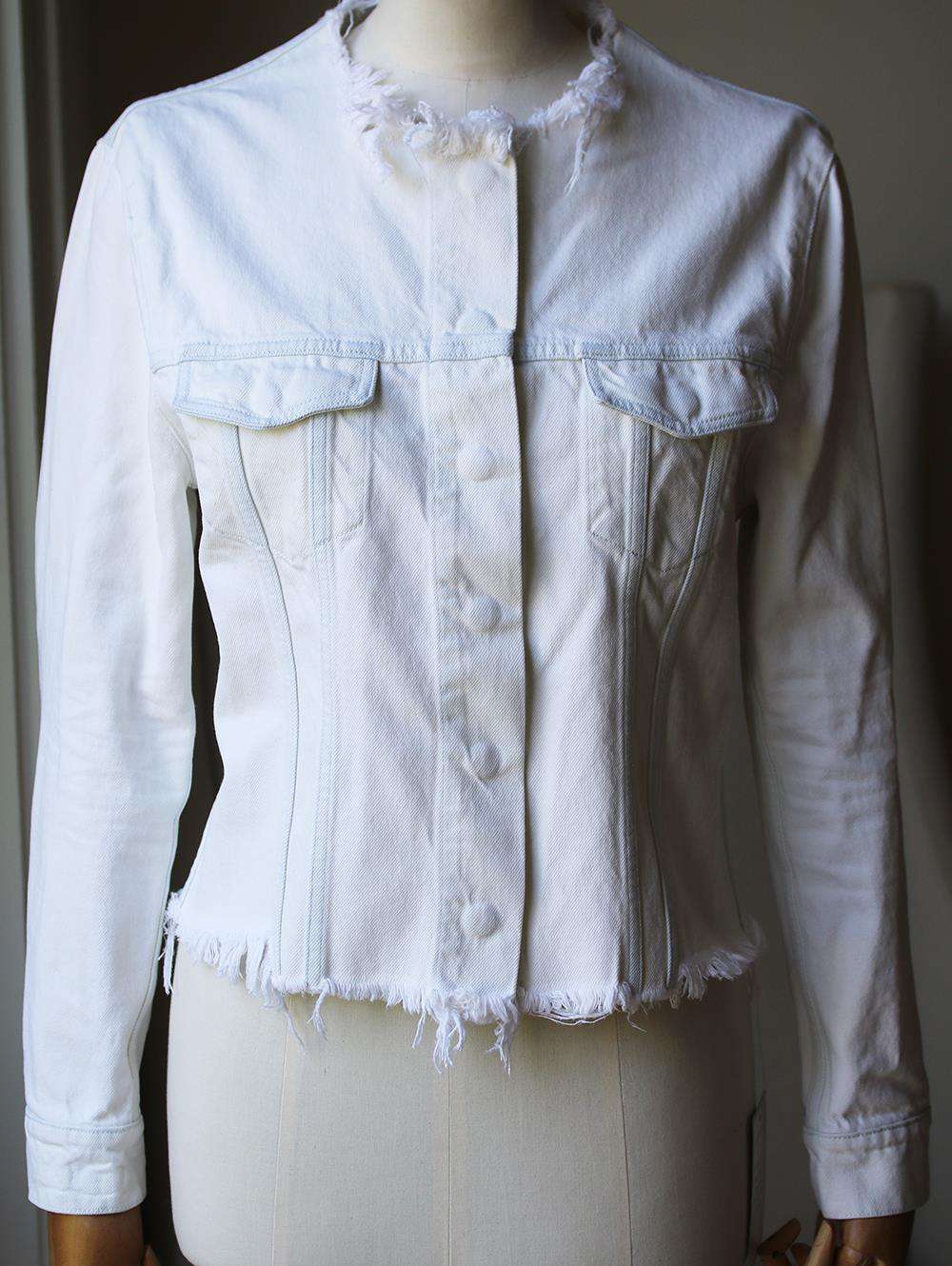 MARQUES' ALMEIDA FRAYED DENIM JACKET LARGE - Image 2