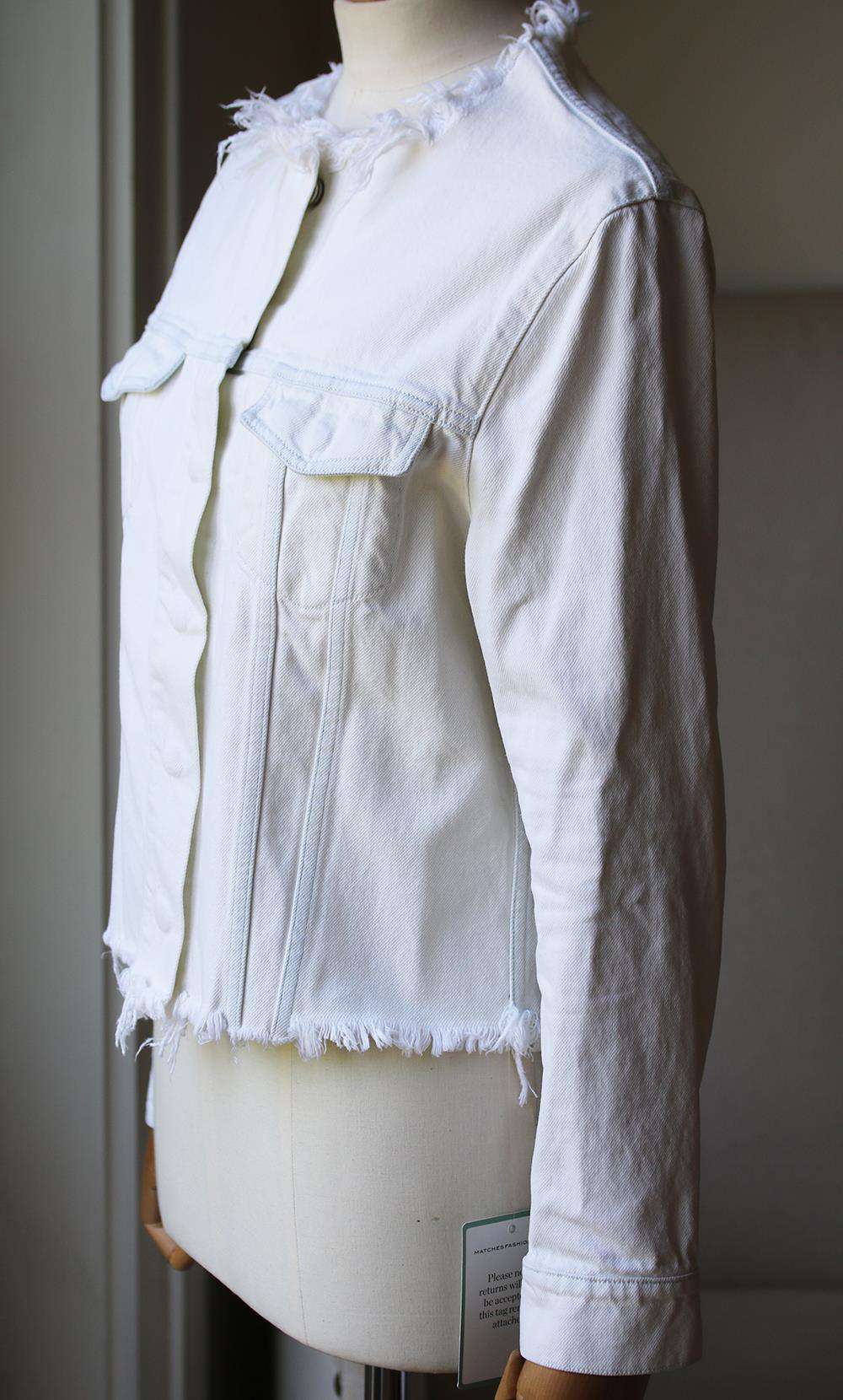MARQUES' ALMEIDA FRAYED DENIM JACKET LARGE - Image 3