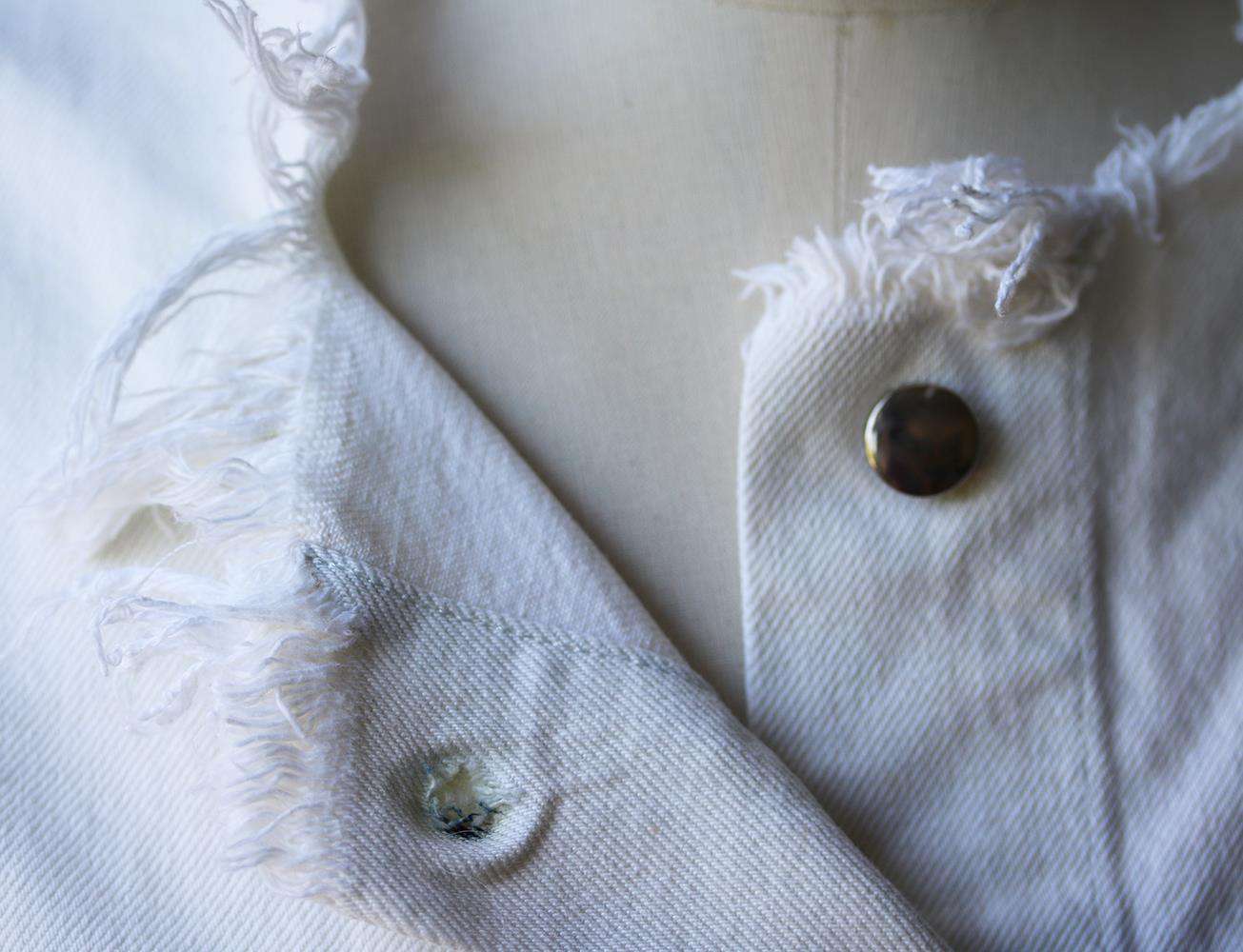 MARQUES' ALMEIDA FRAYED DENIM JACKET LARGE - Image 5