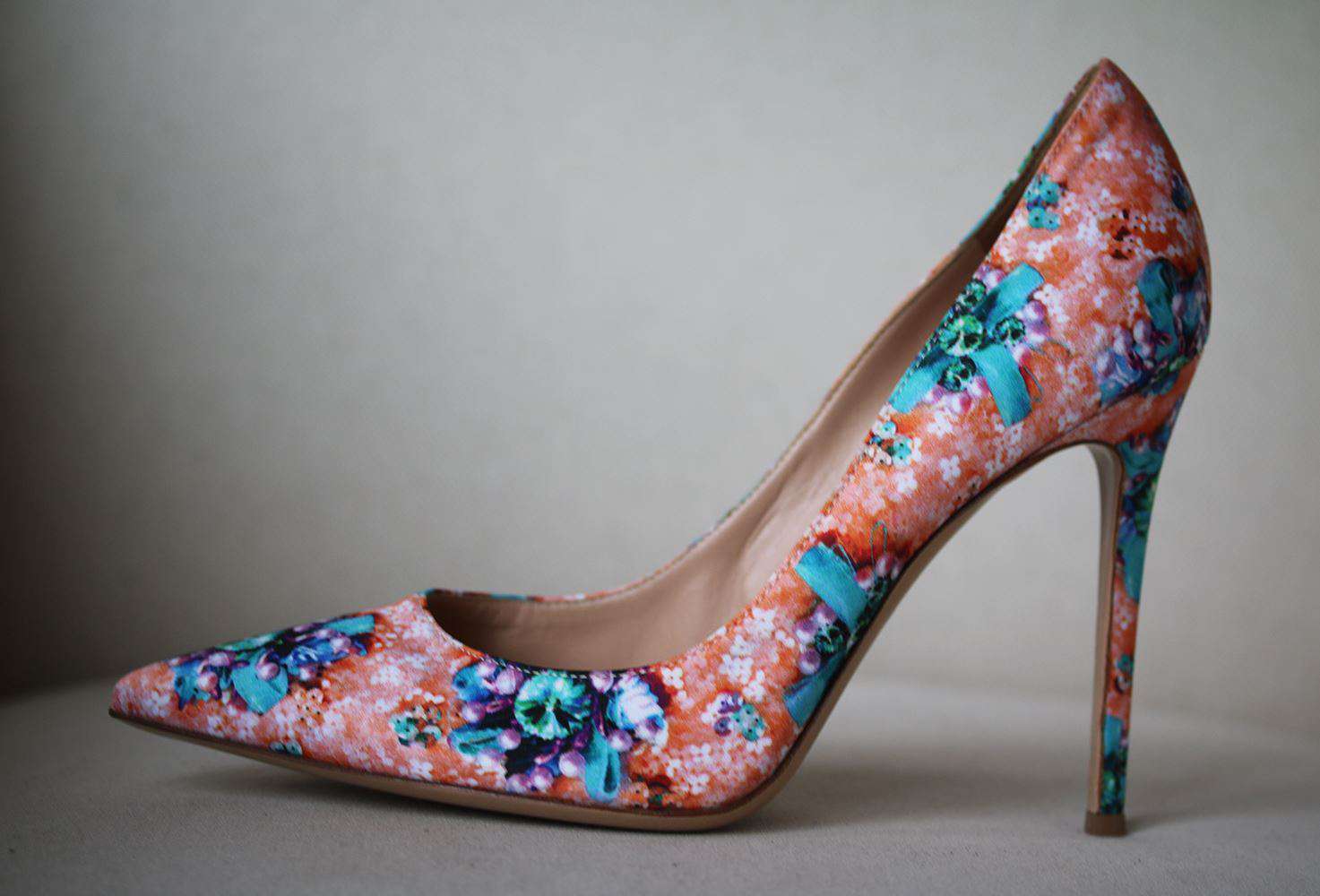 MARY KATRANTZOU + GIANVITO ROSSI LISA PONKER SATIN PUMPS EU 41 UK 8 US 11 - Image 2
