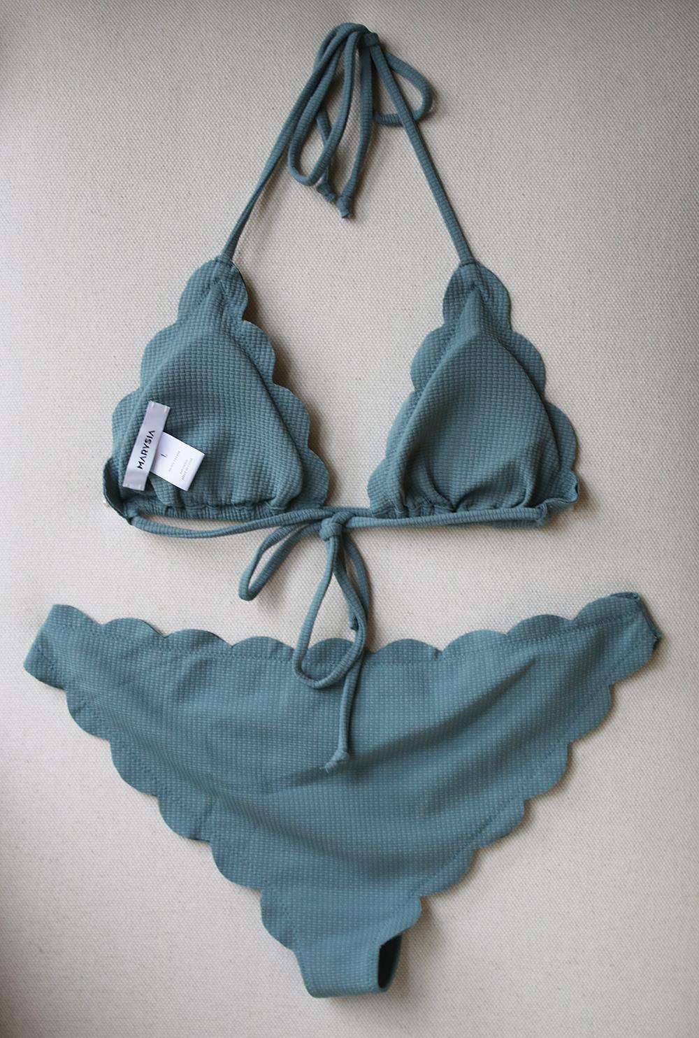 MARYSIA BROADWAY SCALLOPED TRIM TRIANGLE BIKINI LARGE - Image 4