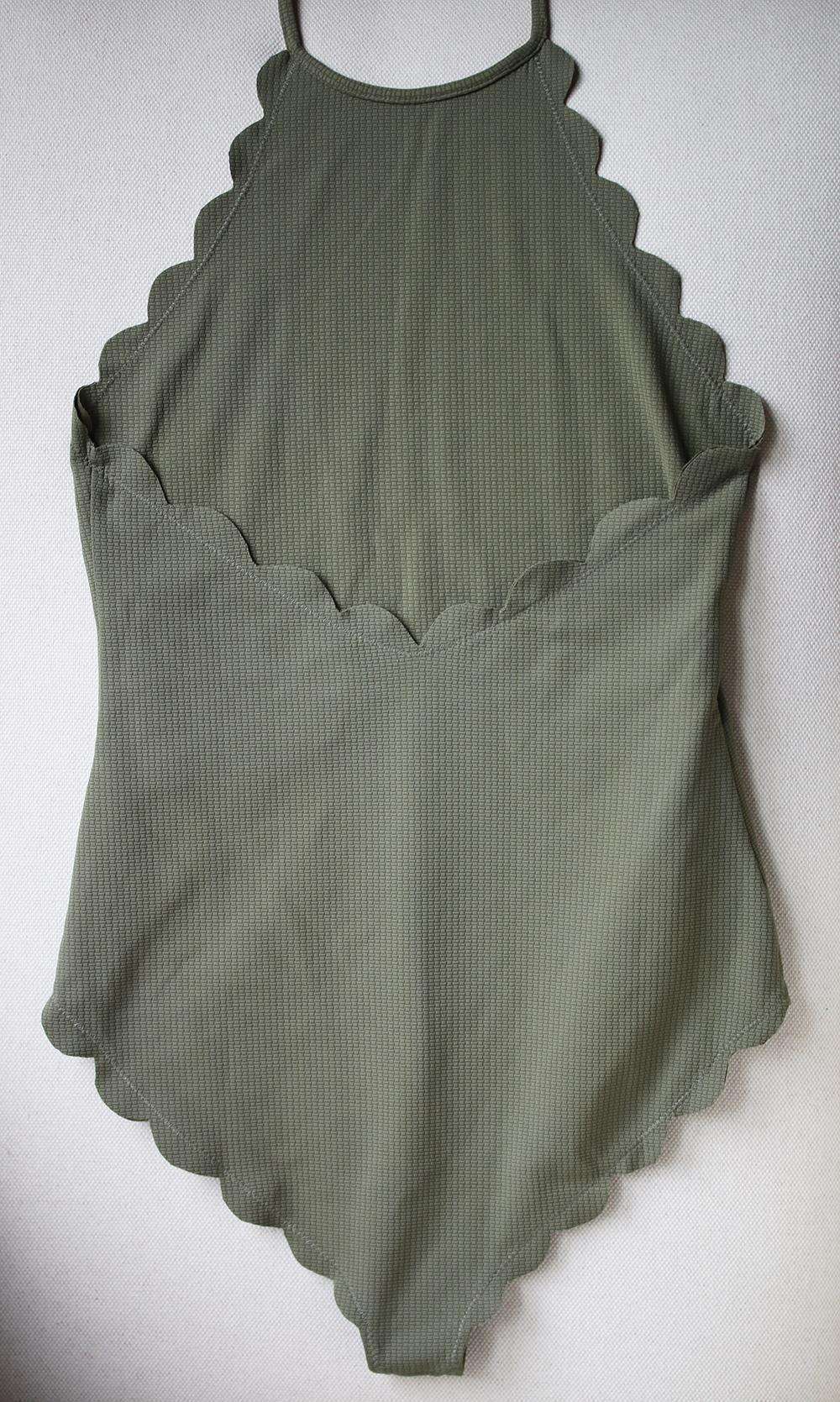 MARYSIA MOTT SCALLOPED HALTERNECK SWIMSUIT MEDIUM - Image 3