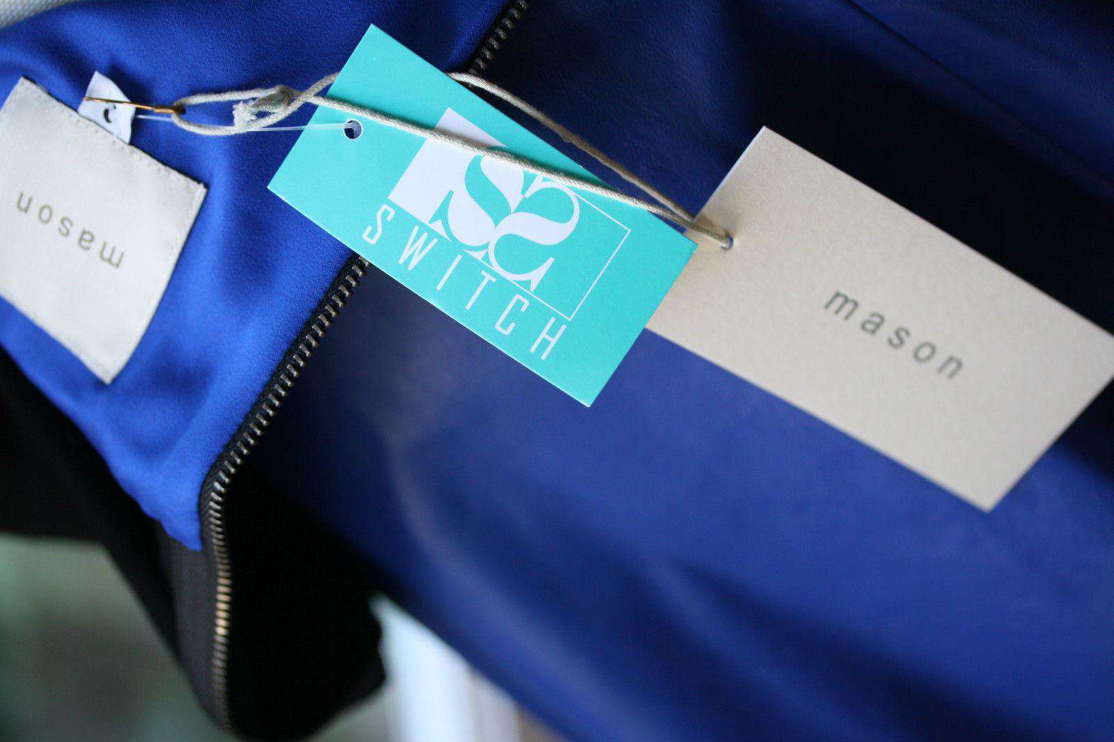 MASON BY MICHELLE MASON COBALT LEATHER DRESS US 2 UK 6 - Image 3