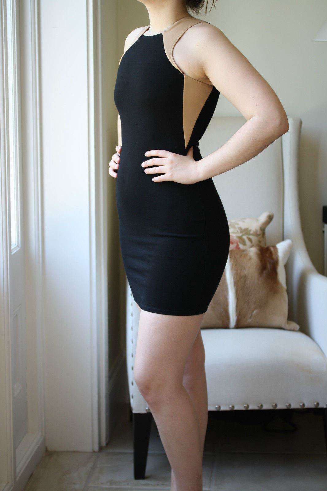MASON BY MICHELLE MASON LEATHER INSERT DRESS SMALL - Image 5