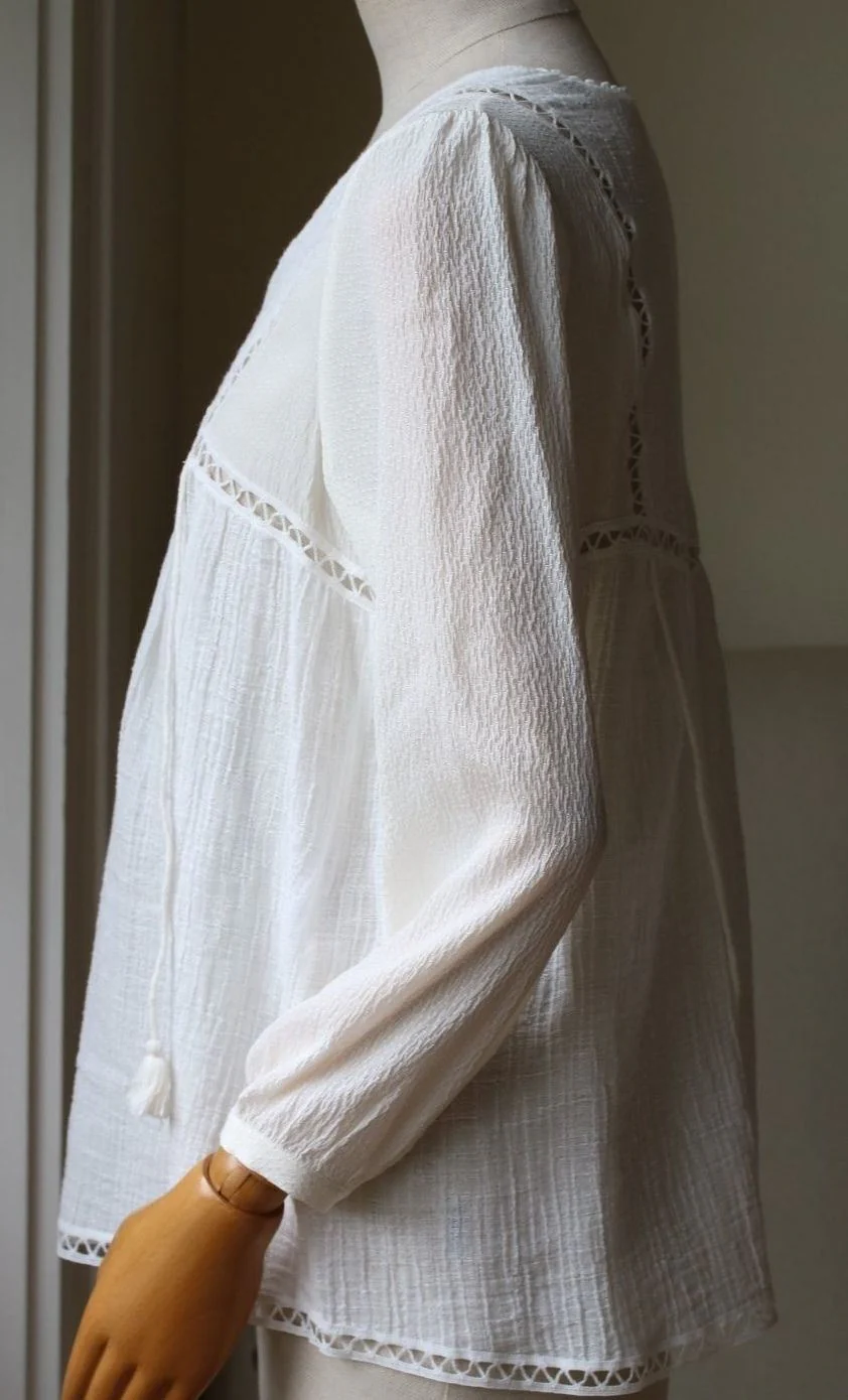 MASSCOB CRINKLED LINEN-BLEND TOP SMALL - Image 5