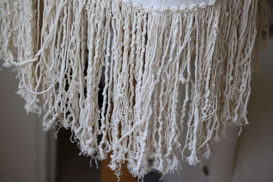 MASSCOB FRINGED HEM SILK NOIL TOP XS - Image 6