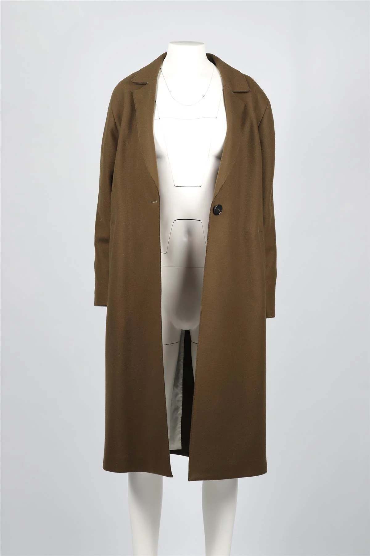 MASSCOB GREEN CASHMERE AND WOOL BLEND COAT FR 36 UK 8 - Image 3