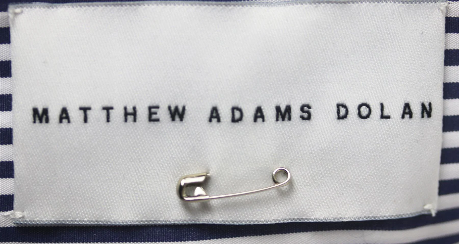 MATTHEW ADAMS DOLAN OVERSIZED EMBROIDERED STRIPED COTTON POPLIN SHIRT SMALL - Image 5