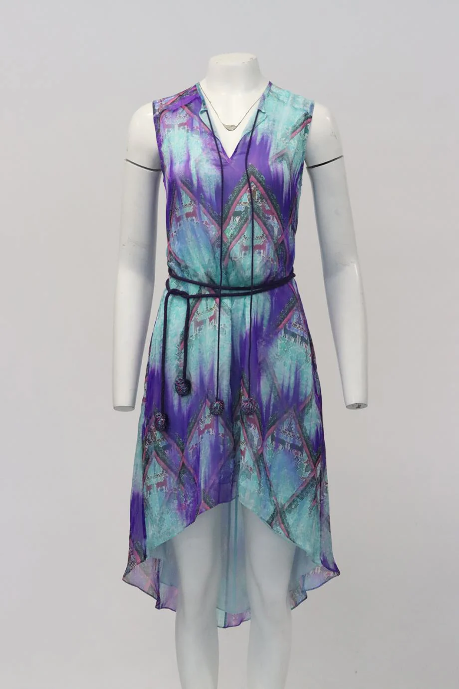 MATTHEW WILLIAMSON ESCAPE PRINTED SILK MINI DRESS UK 6 - Image 2