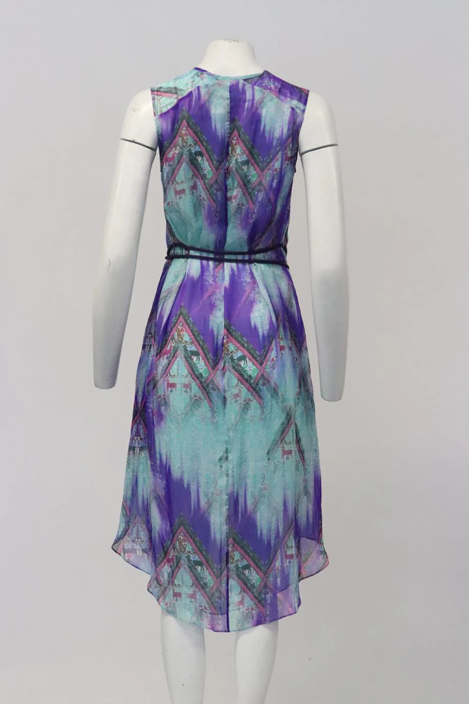 MATTHEW WILLIAMSON ESCAPE PRINTED SILK MINI DRESS UK 6 - Image 4