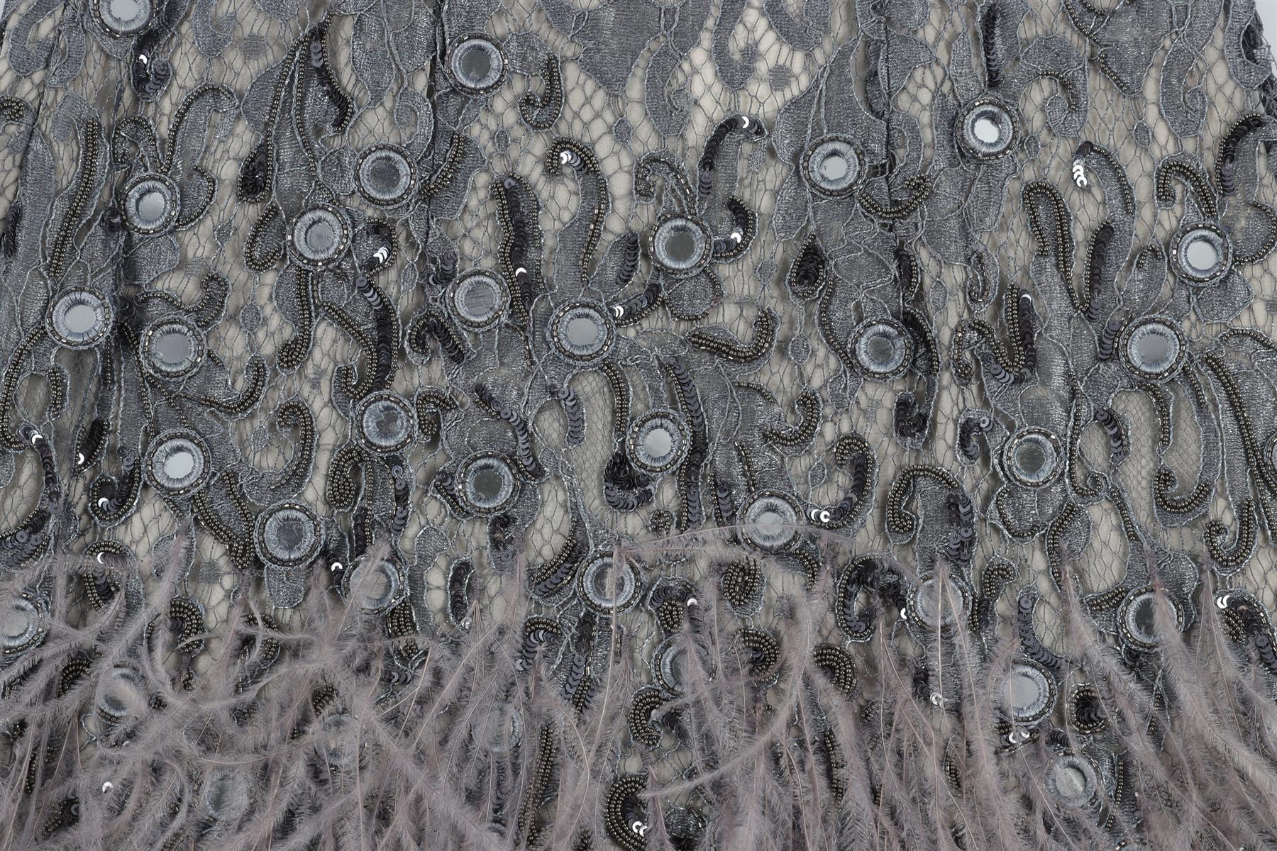 MATTHEW WILLIAMSON GREY LACE MINI SKIRT UK 6 - Image 5
