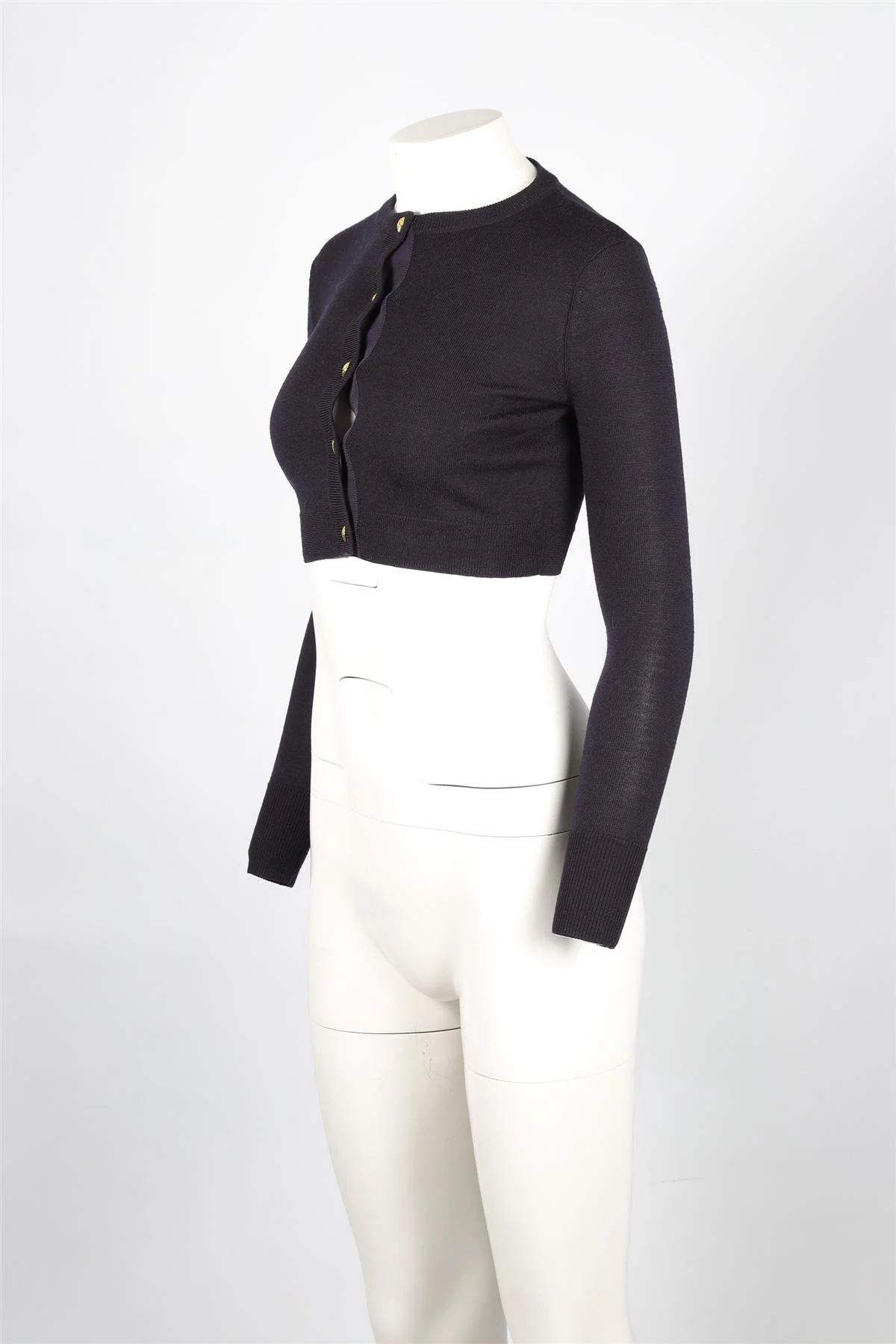 MATTHEW WILLIAMSON NAVY WOOL CARDIGAN XSMALL - Image 3