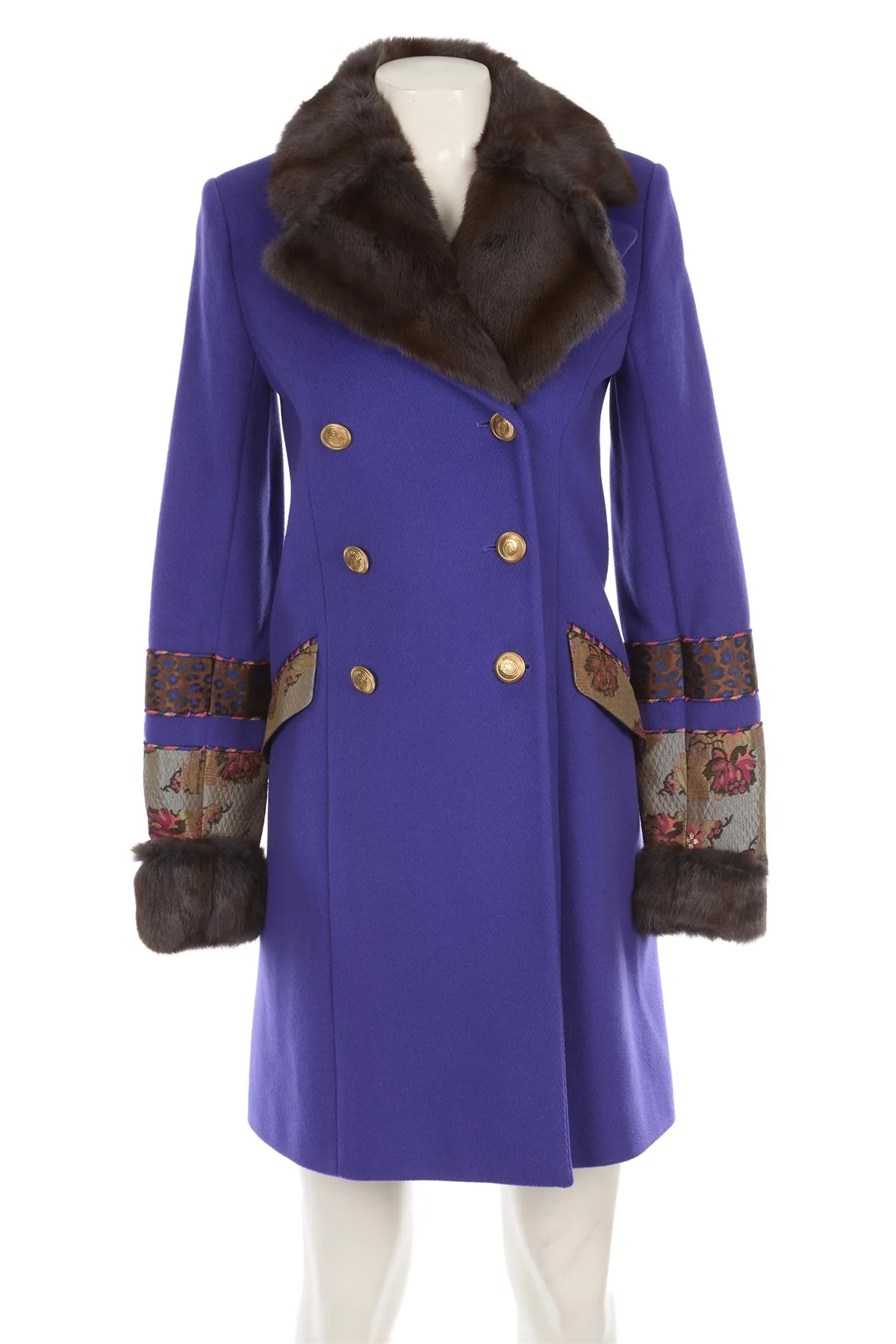 MATTHEW WILLIAMSON PURPLE WOOL COAT UK 8 - Image 2