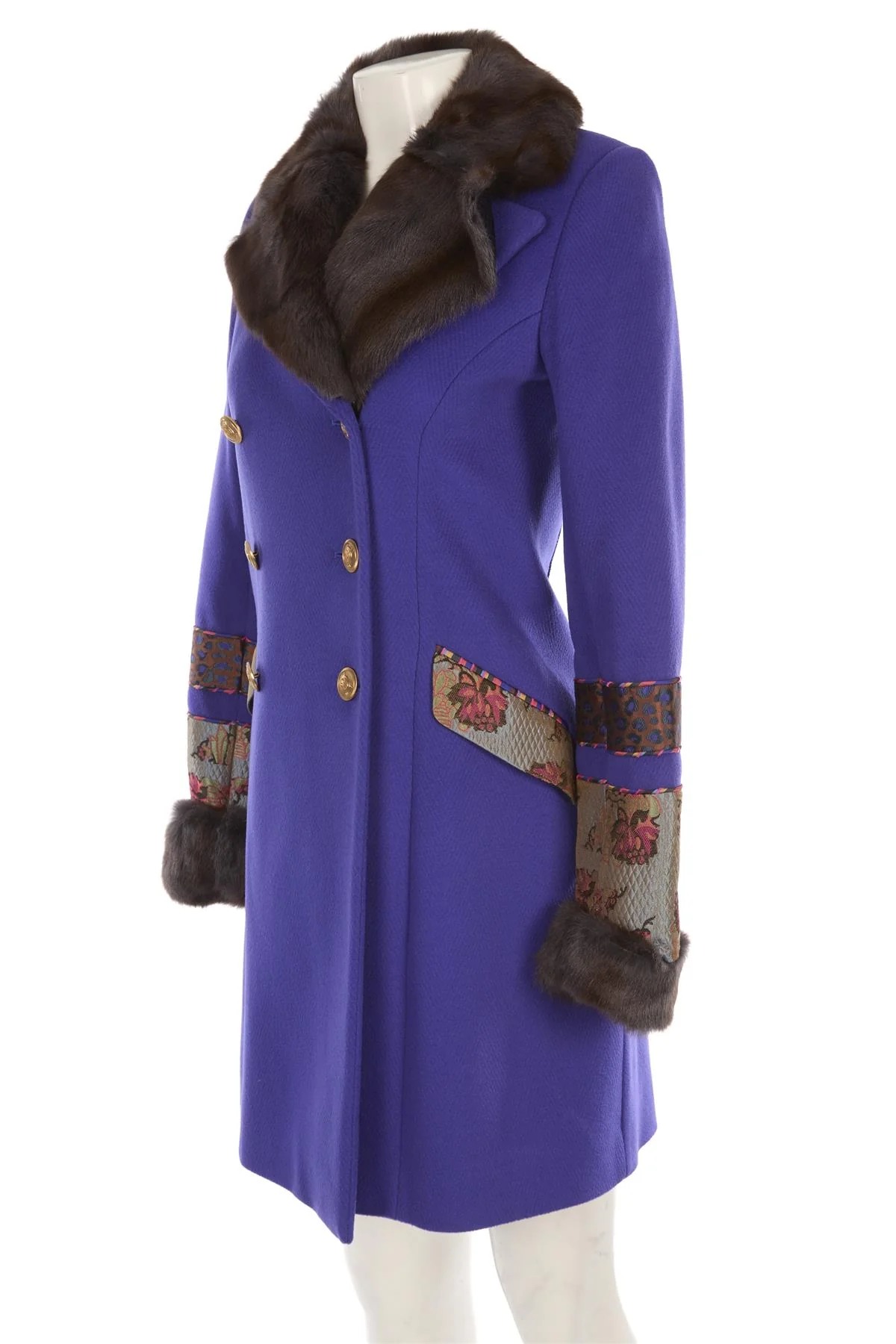 MATTHEW WILLIAMSON PURPLE WOOL COAT UK 8 - Image 3