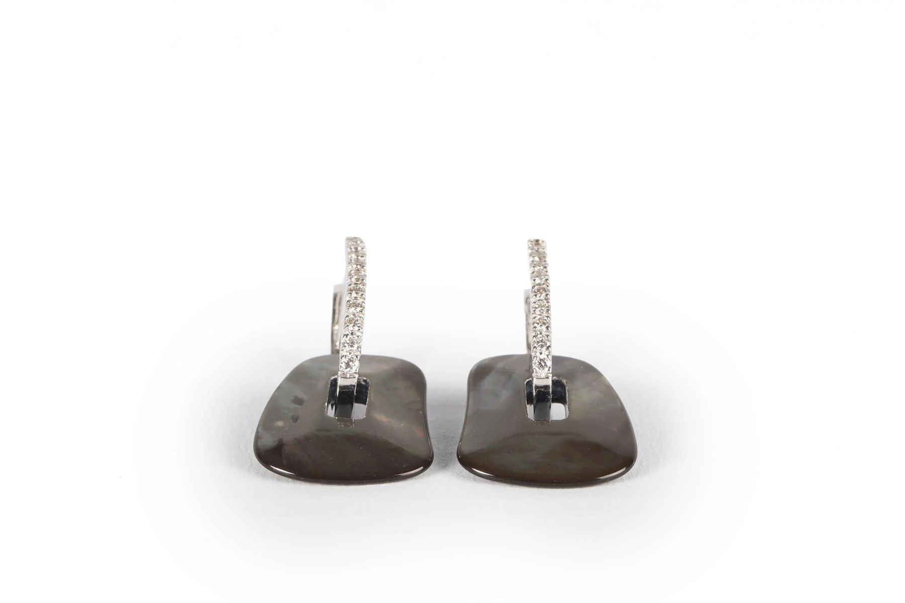 MATTIOLI PUZZLE 18KT WHITE GOLD AND DIAMONDS EARRINGS AND 11 COLOURED PAIRS SET - Image 4