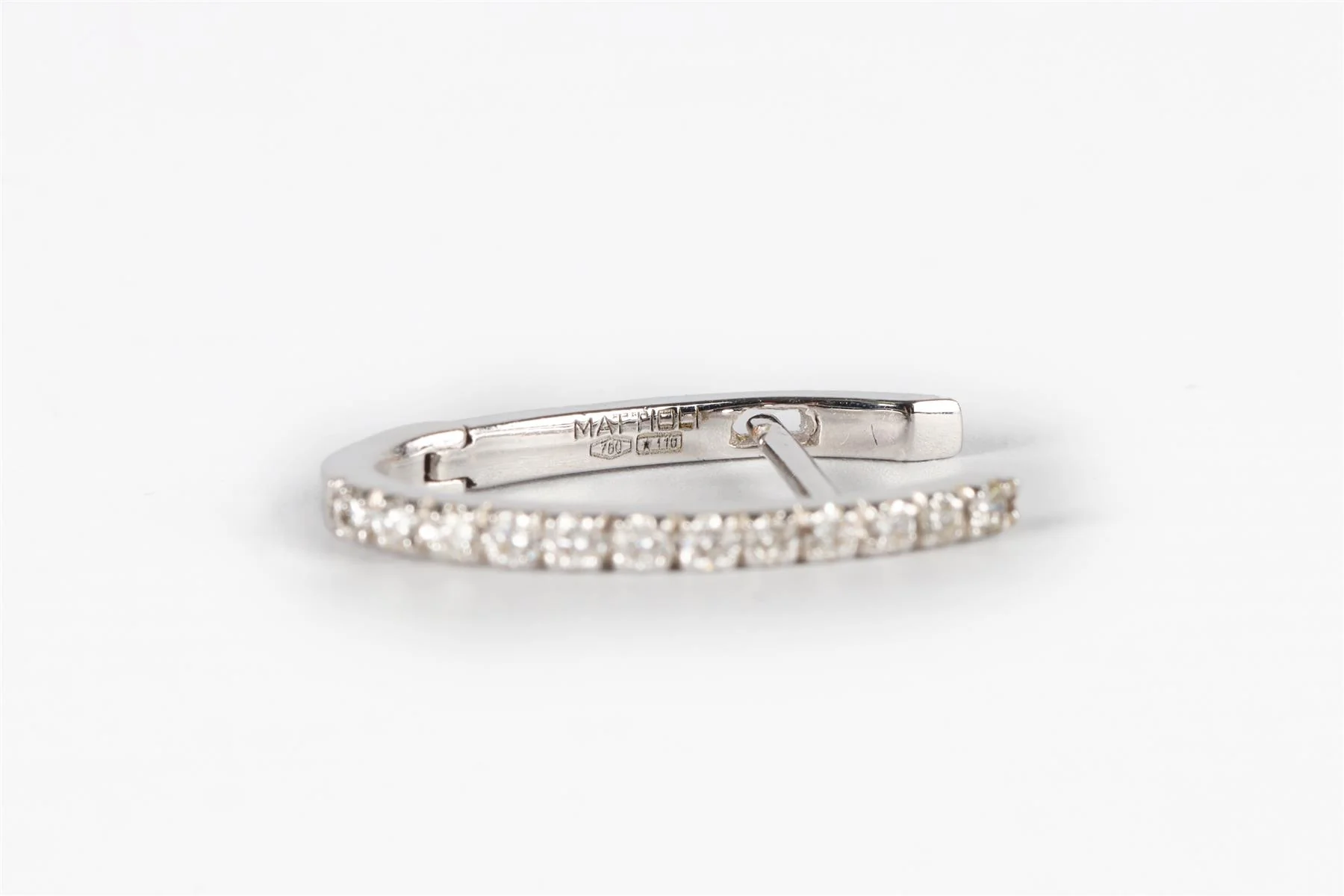 MATTIOLI PUZZLE 18KT WHITE GOLD AND DIAMONDS EARRINGS AND 11 COLOURED PAIRS SET - Image 8