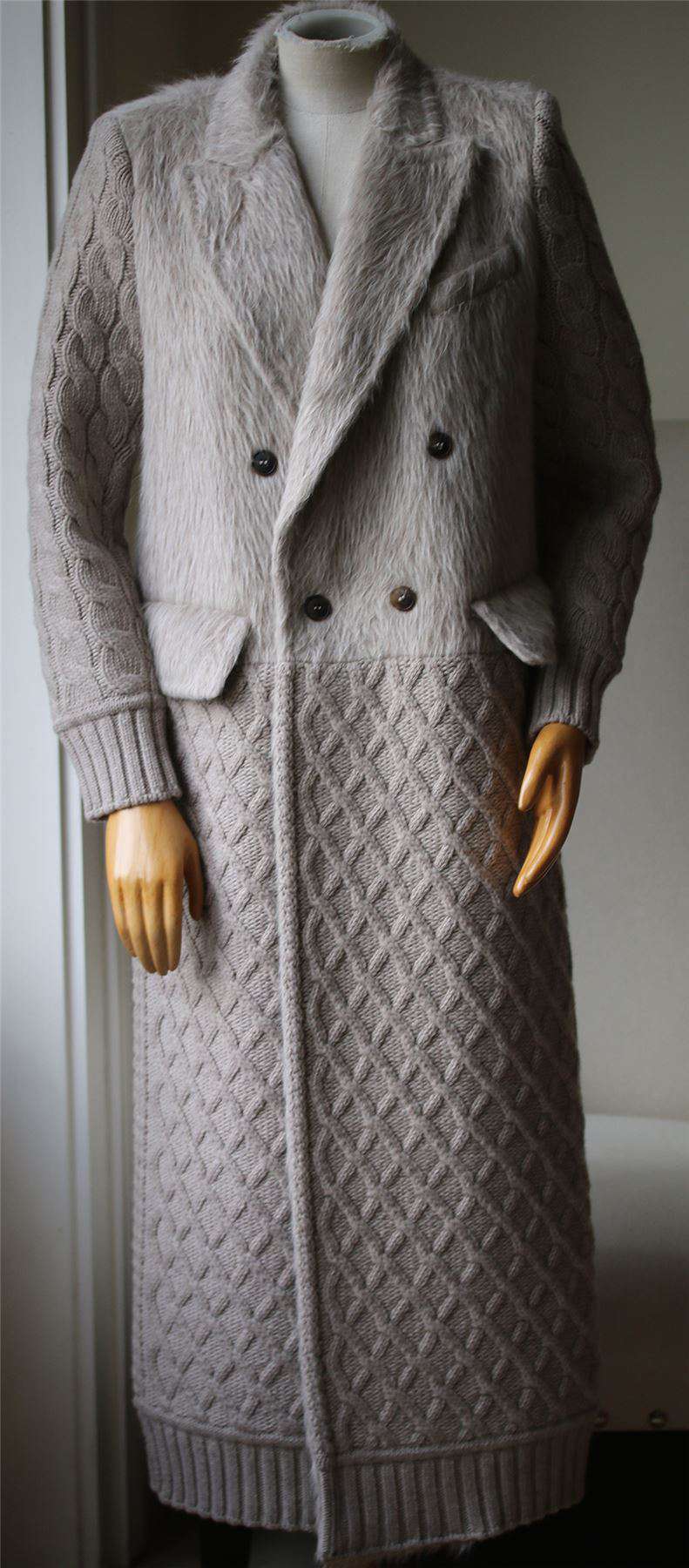 MAX MARA ALDA PANELLED WOOL AND CASHMERE BLEND COAT MEDIUM - Image 4