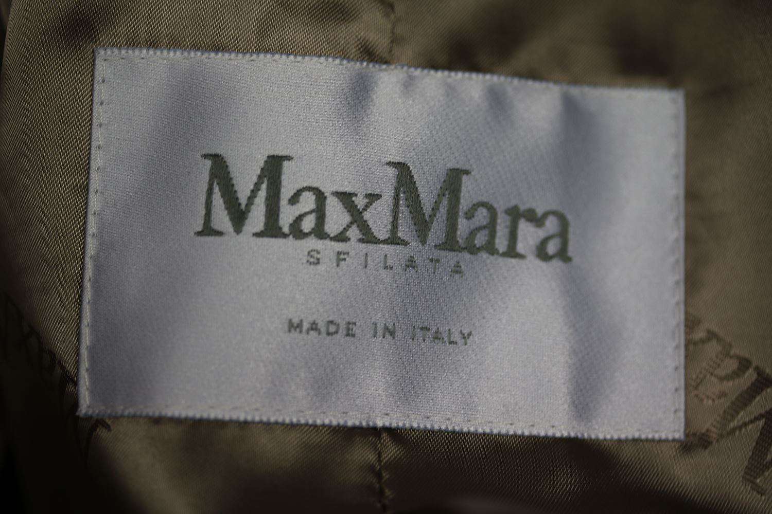 MAX MARA ALDA PANELLED WOOL AND CASHMERE BLEND COAT MEDIUM - Image 7