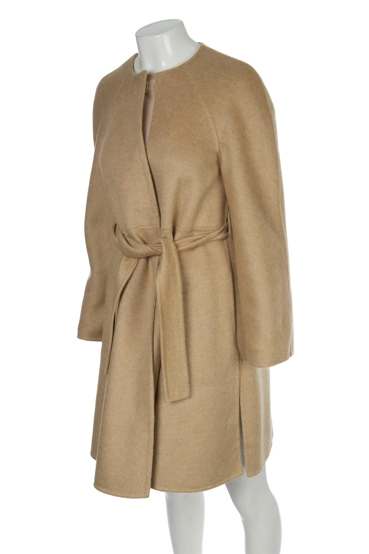 MAX MARA ATELIER BEIGE CASHMERE COAT IT 38 UK 6 - Image 3