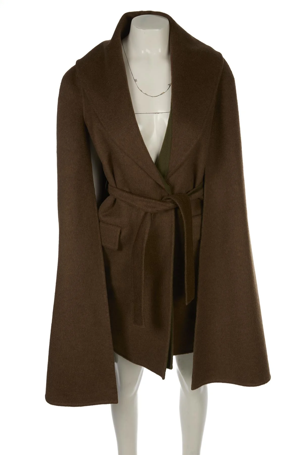 MAX MARA ATELIER BROWN CASHMERE COAT IT 40 UK 8 - Image 2