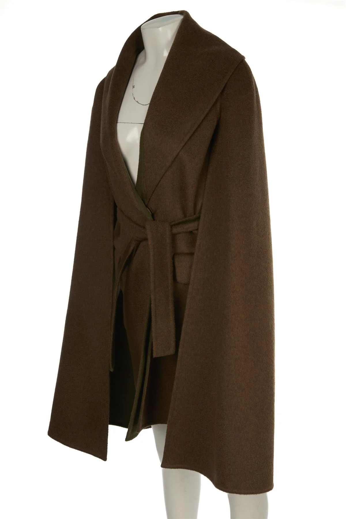 MAX MARA ATELIER BROWN CASHMERE COAT IT 40 UK 8 - Image 3