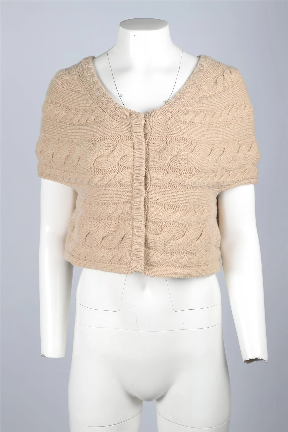 MAX MARA BEIGE WOOL CARDIGAN MEDIUM - Image 2