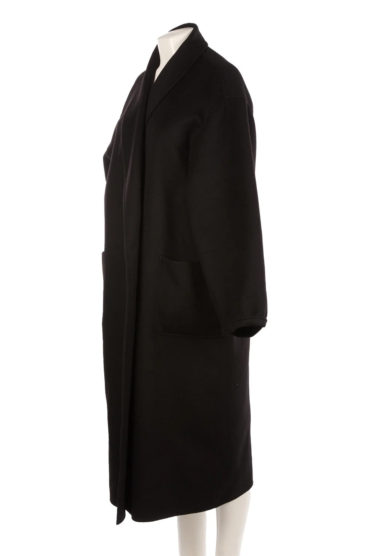 MAX MARA BLACK VINTAGE CASHMERE COAT UK 16 - Image 4