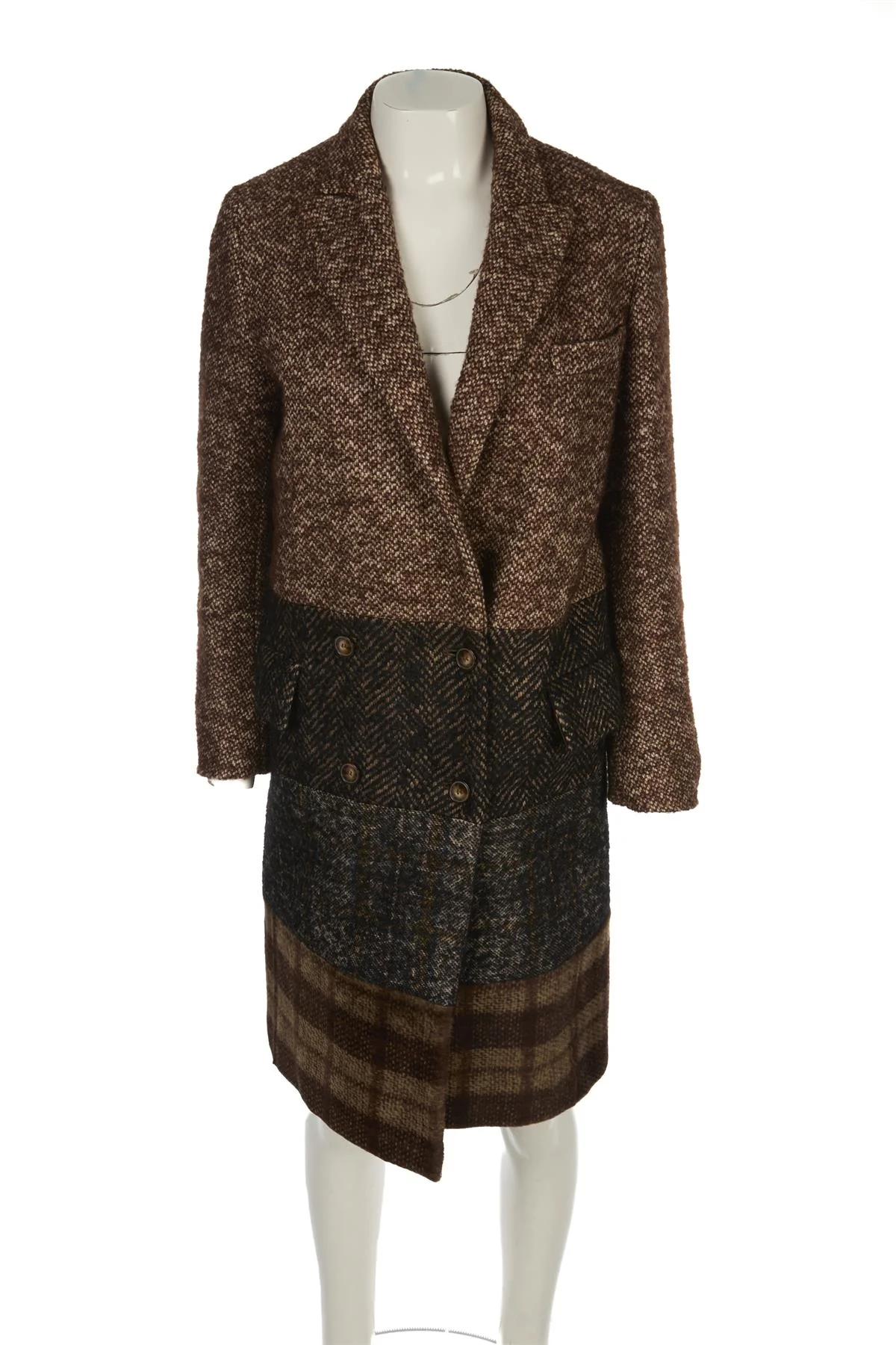 MAX MARA BROWN WOOL COAT IT 42 UK 10 - Image 2