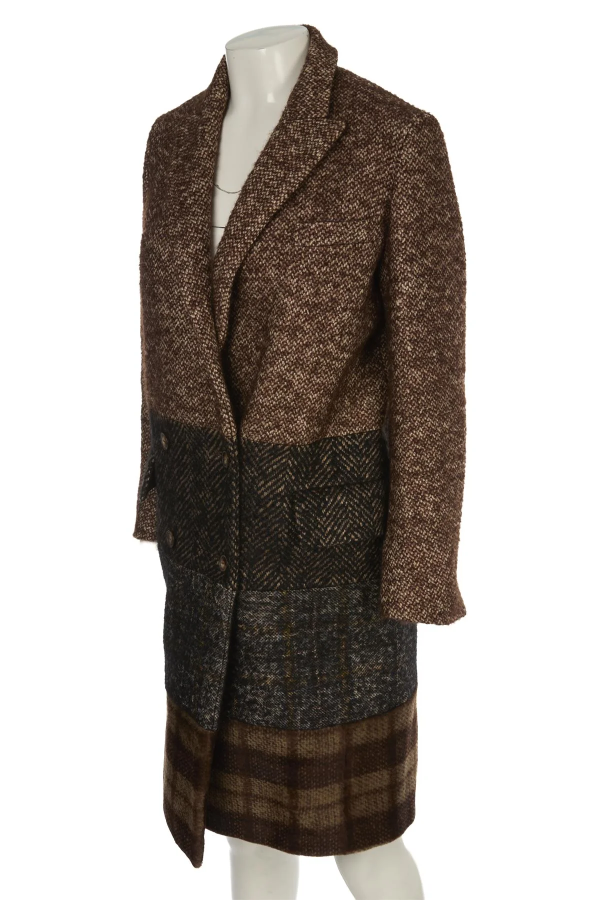 MAX MARA BROWN WOOL COAT IT 42 UK 10 - Image 3