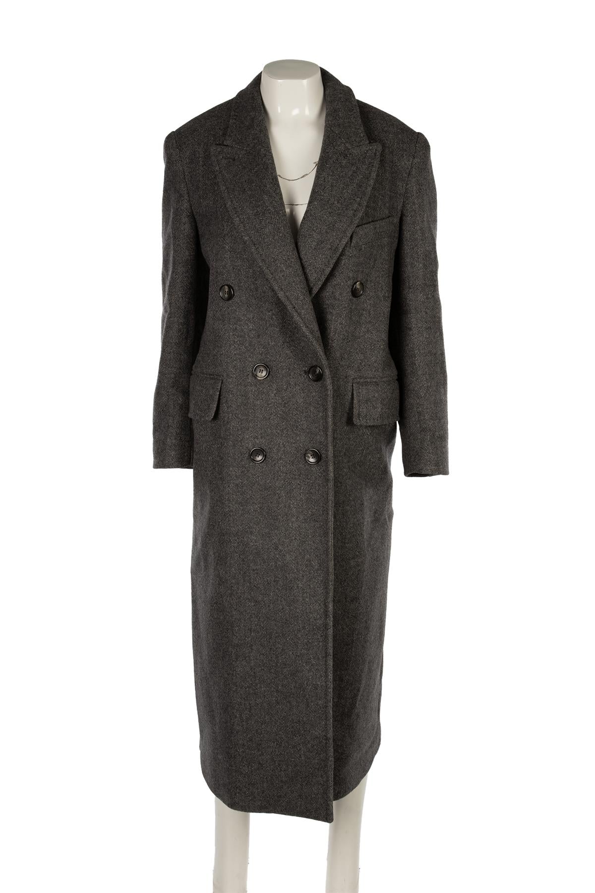 MAX MARA GREY ECCESSO WOOL COAT IT 40 UK 8 - Image 2