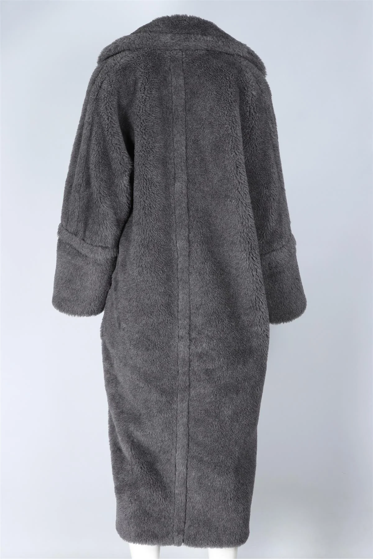 MAX MARA GREY KADIAK WOOL TEDDY COAT XSMALL - Image 4