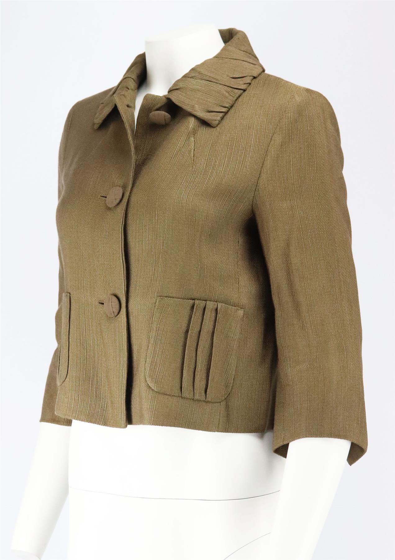 MAX MARA LINEN BLEND JACKET IT 40 UK 8 - Image 3