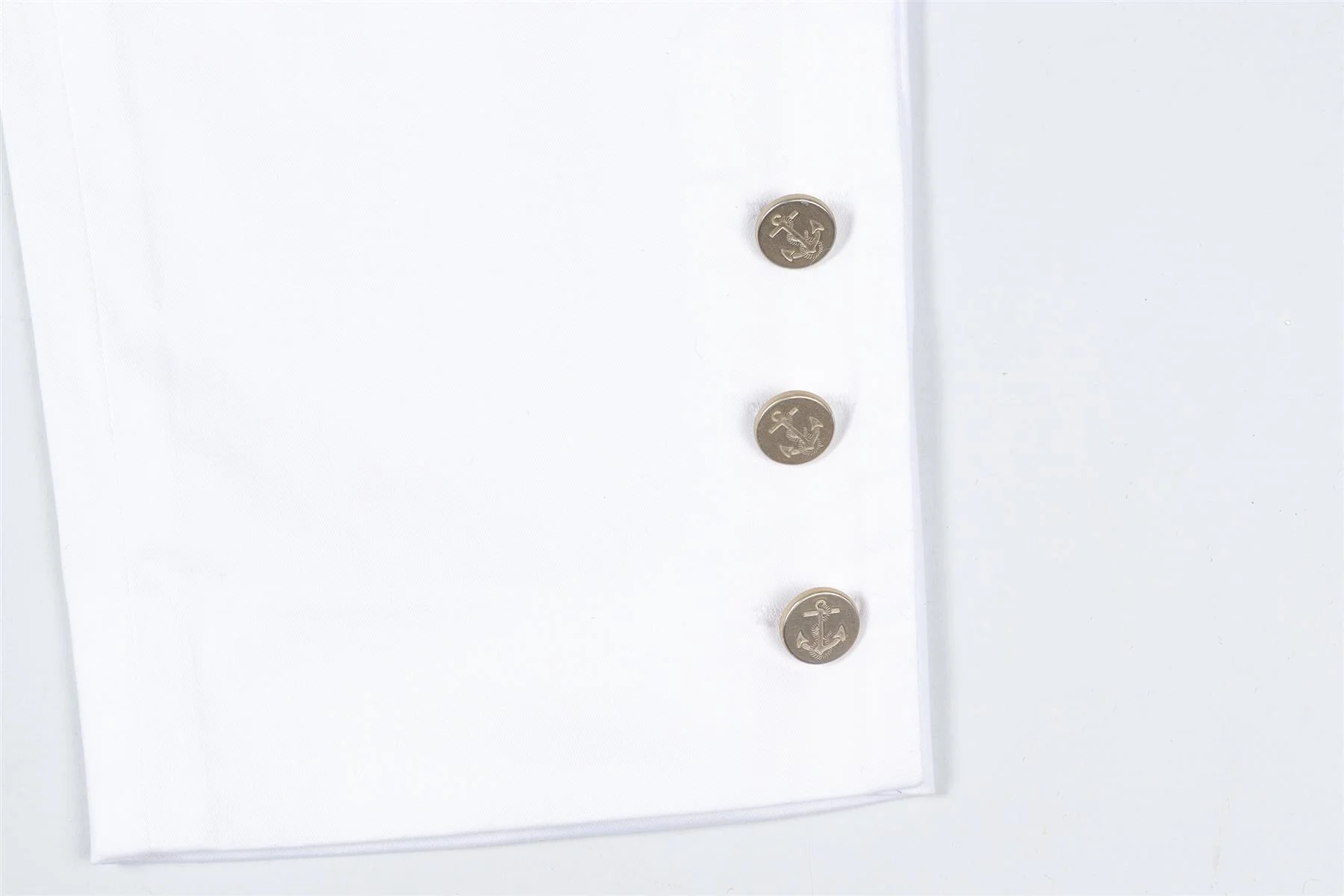 MAX MARA WHITE COTTON STRAIGHT LEG PANTS XSMALL - Image 3