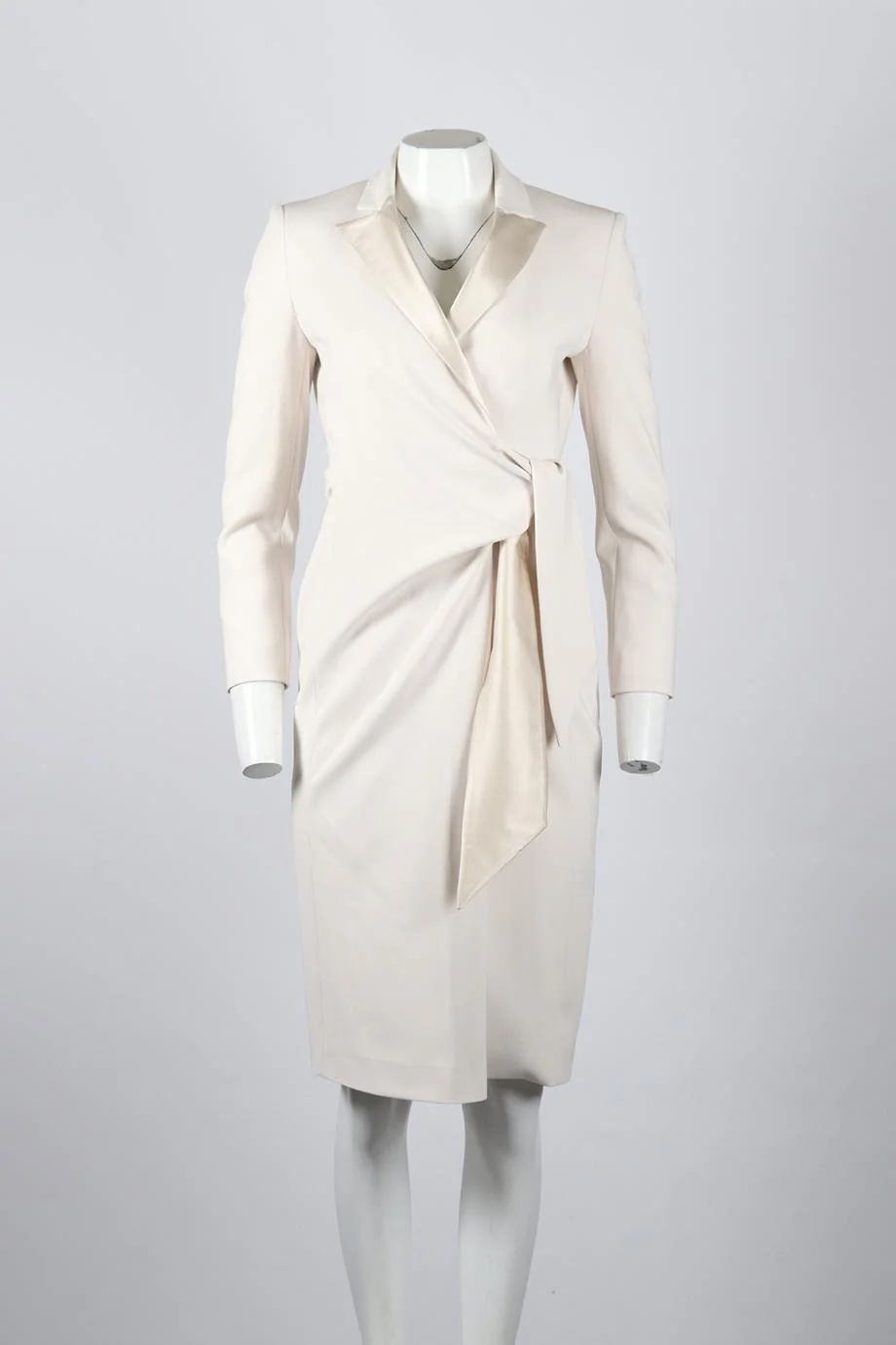 MAX MARA WRAP EFFECT CREPE MIDI DRESS US 2 UK 6 - Image 2