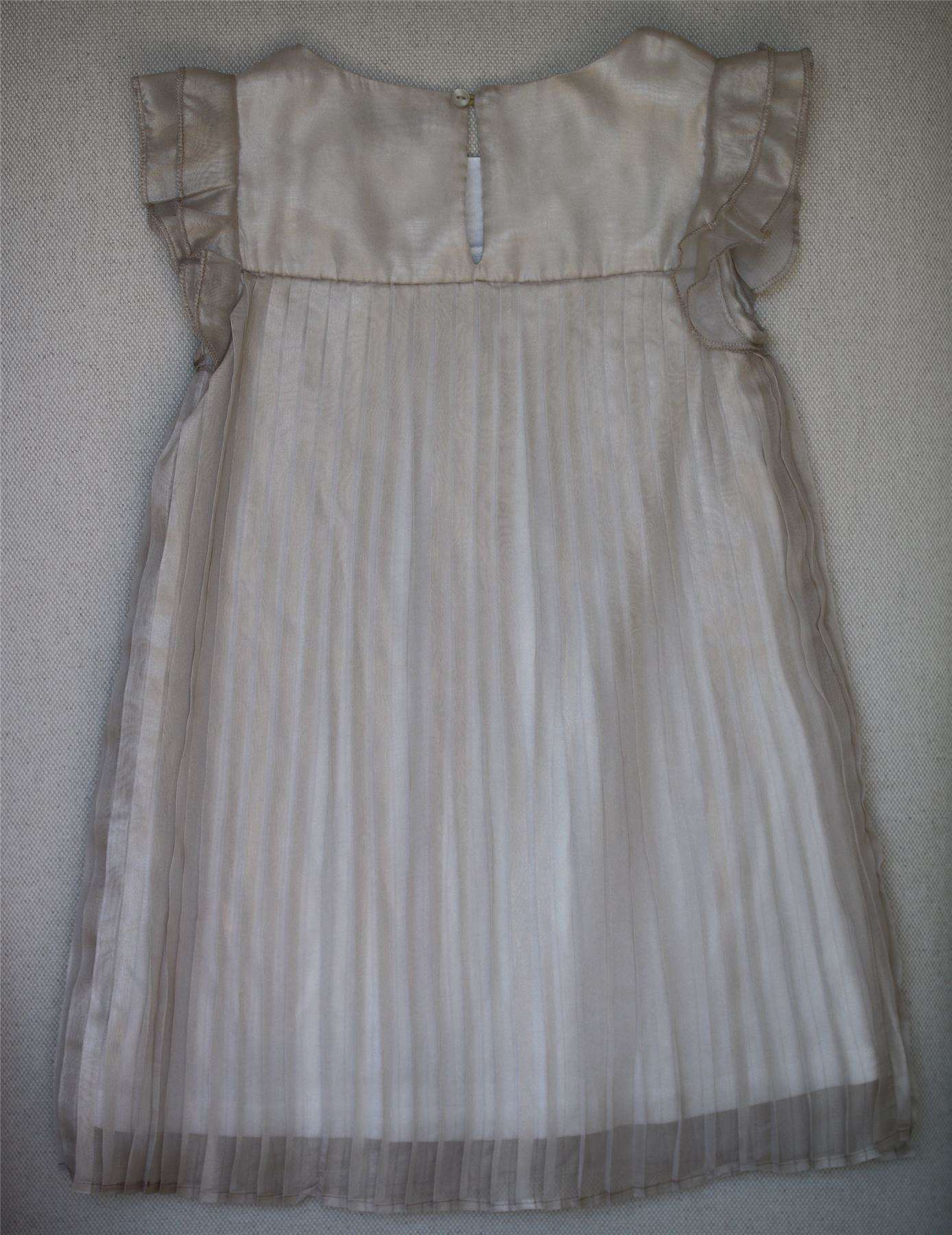 MAYORAL CHIC GIRLS GOLD CHIFFON PLEATED DRESS 4 YEARS - Image 3