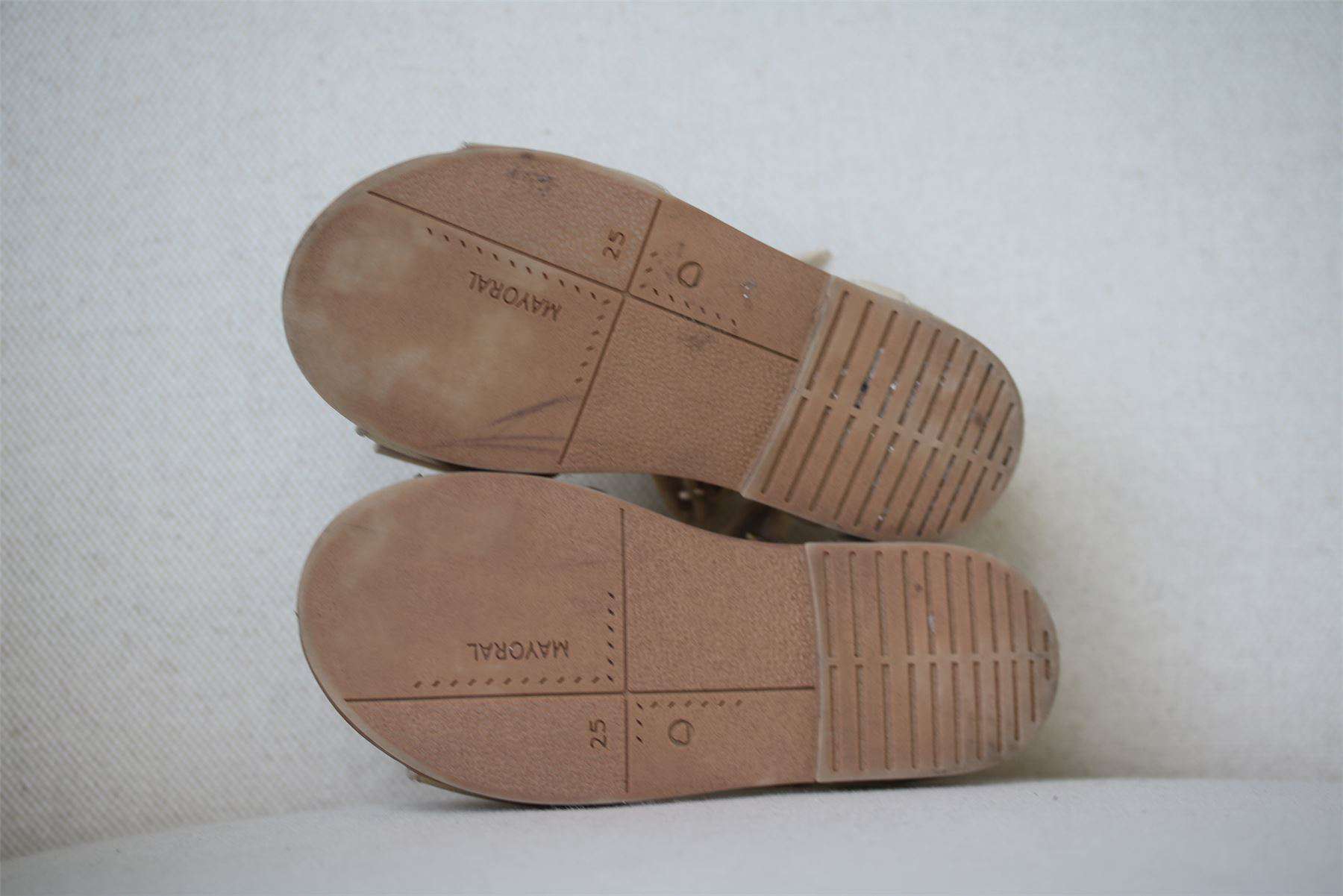 MAYORAL GIRLS GOLD BOW SANDALS EU 25 UK 7.5 - Image 5