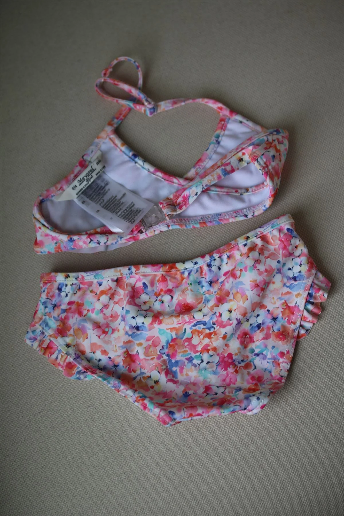 MAYORAL GIRLS PINK FLORAL BIKINI 4 YEARS - Image 3