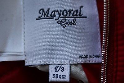 MAYORAL GIRLS RED & HOUNDSTOOTH REVERSIBLE JACKET 3 YEARS - Image 6