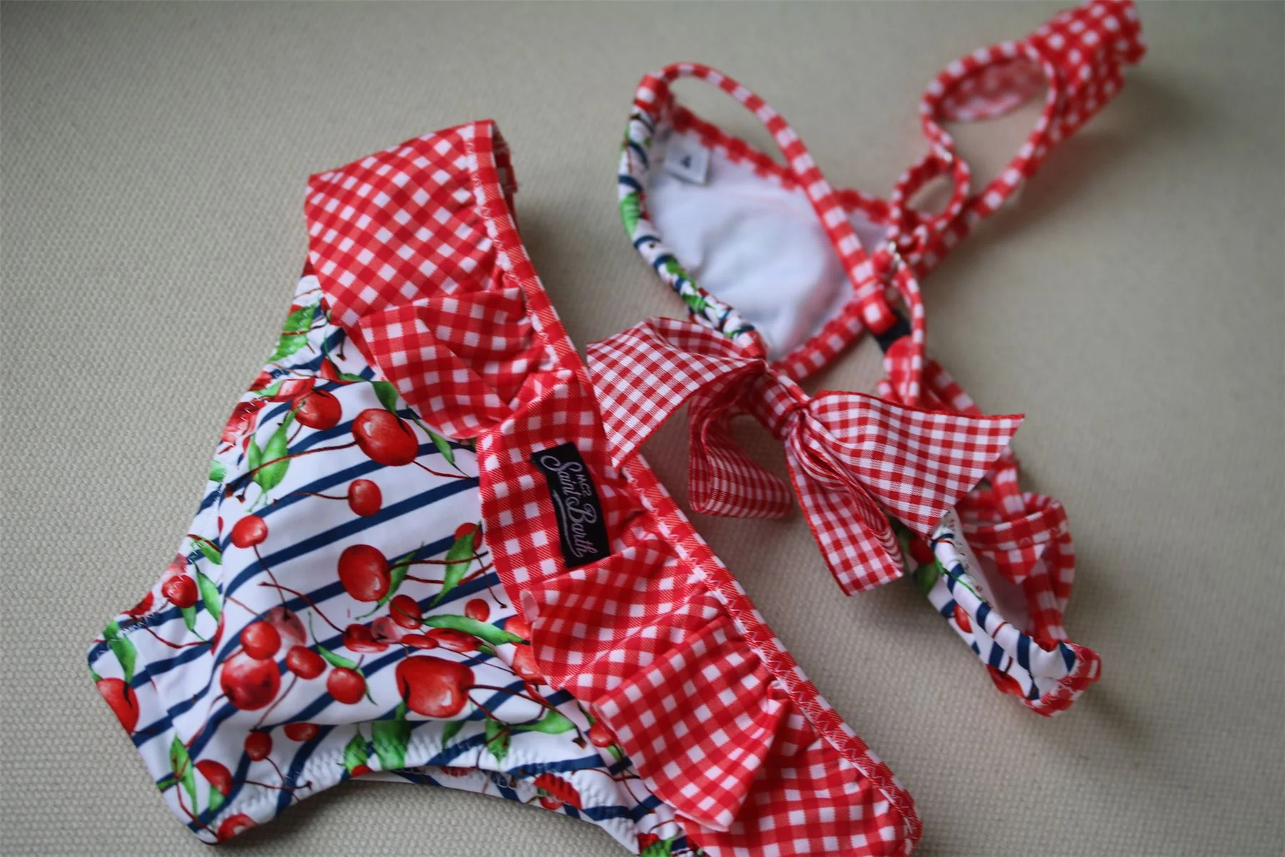 MC2 ST BARTH GIRLS RED CHERRY BIKINI 4 YEARS - Image 3